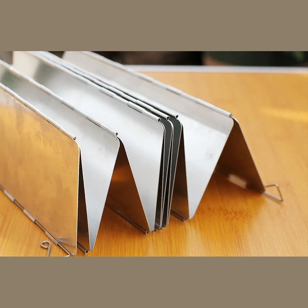 16 plates Foldable Aluminum Camping Cooker BBQ Gas Stove Wind Shield Screen AU - Image 3