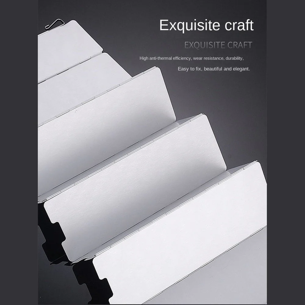 16 plates Foldable Aluminum Camping Cooker BBQ Gas Stove Wind Shield Screen AU - Image 4