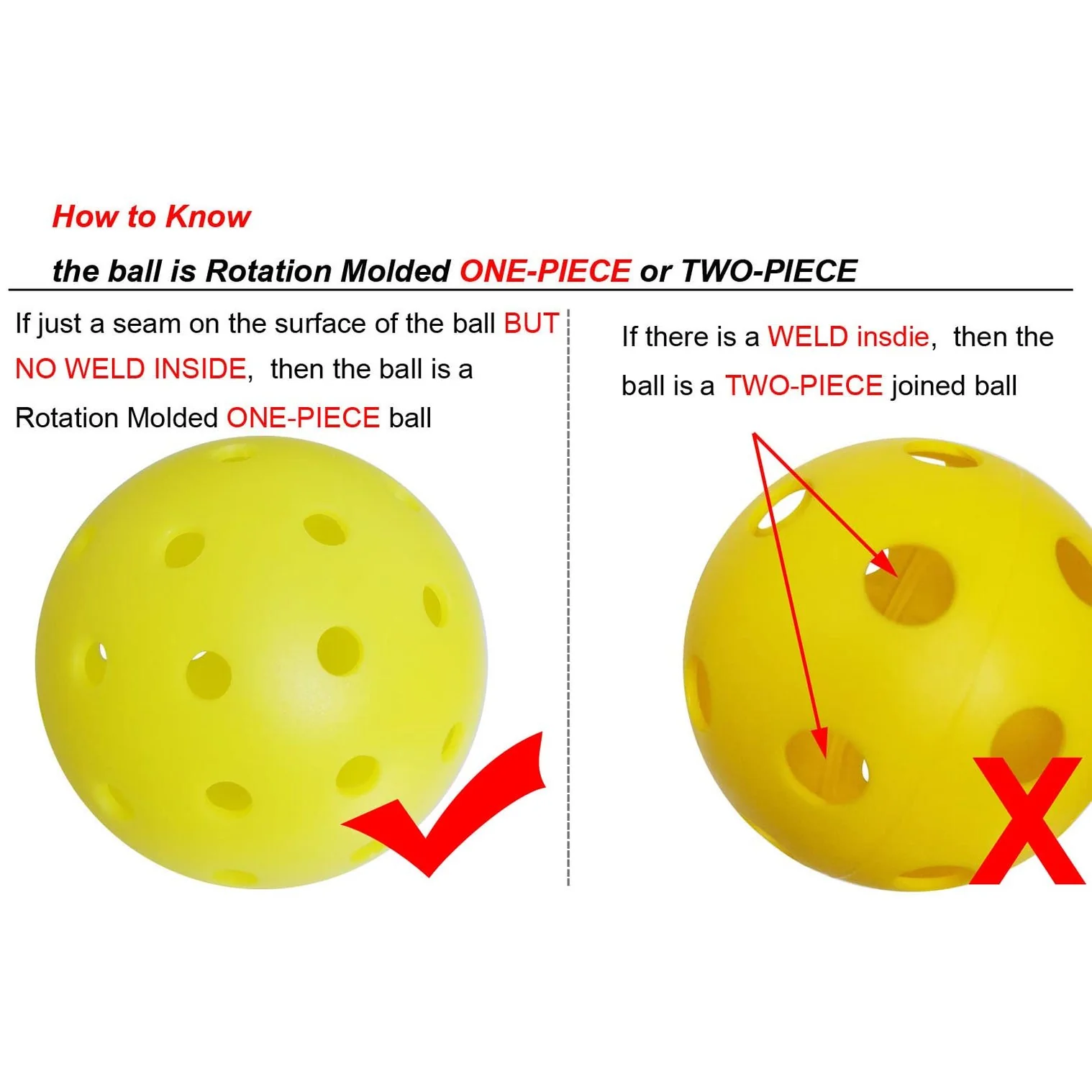 SPP 40-Hole Rotomolded One-Piece Pickleball - Tournament-Grade with Smooth Surface & Uniform Structure - Image 10