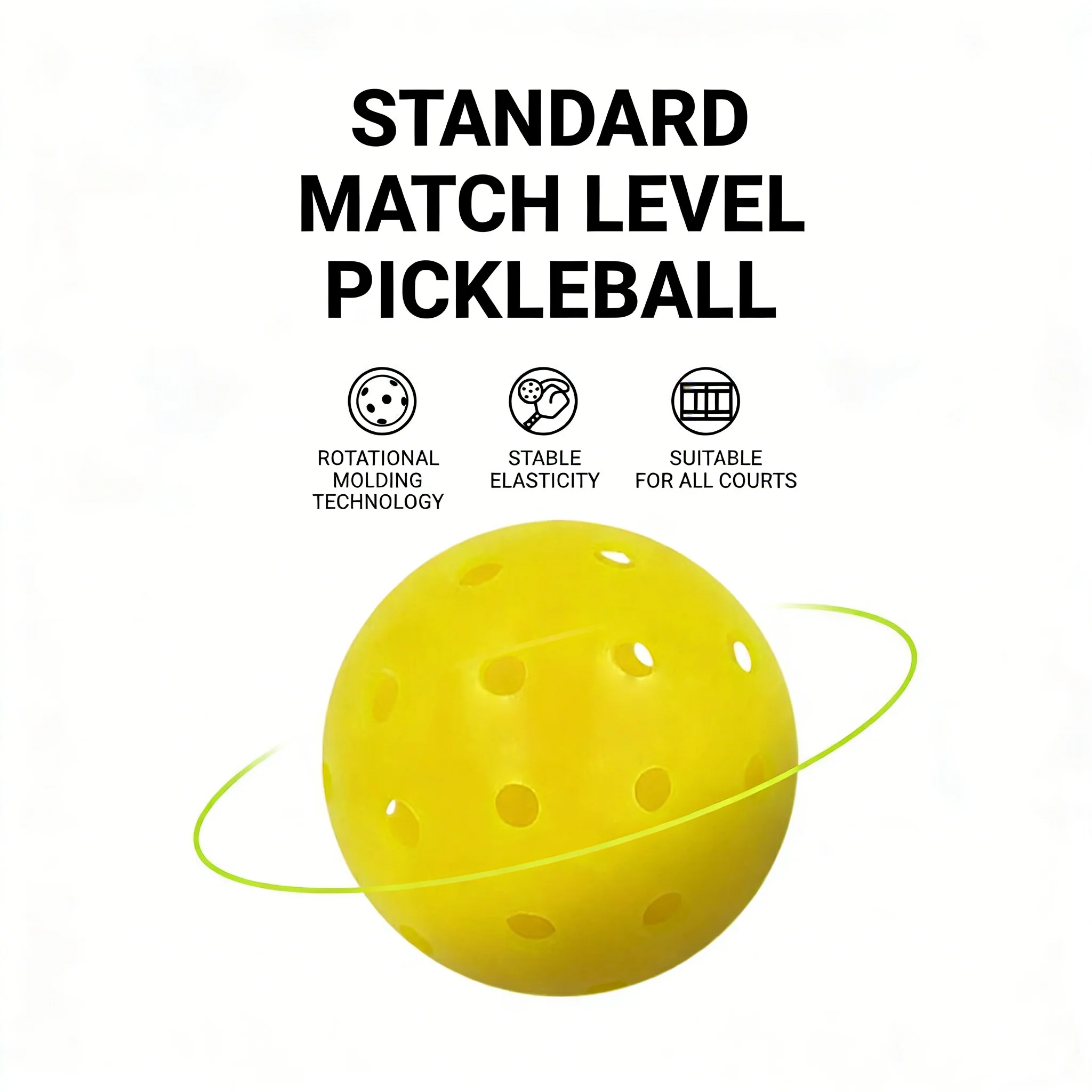 SPP 40-Hole Rotomolded One-Piece Pickleball - Tournament-Grade with Smooth Surface & Uniform Structure - Image 2