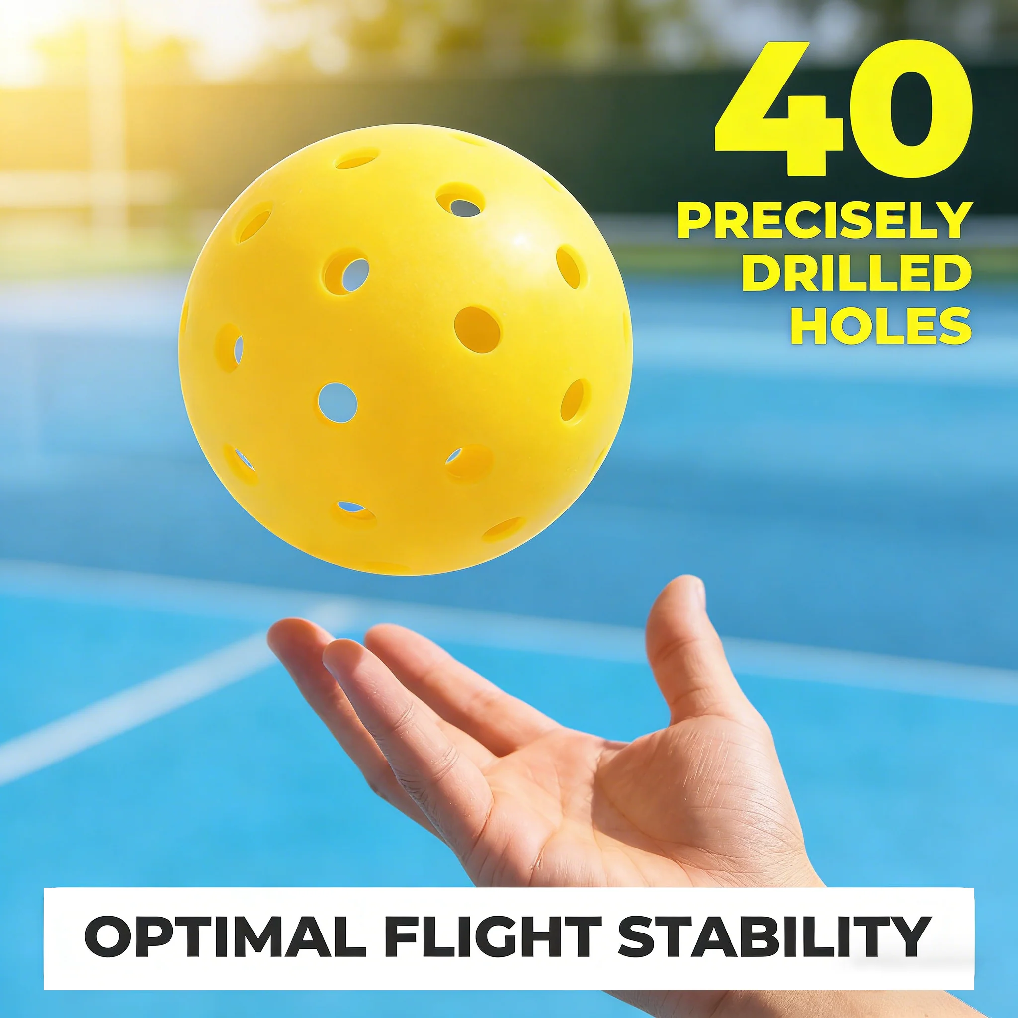 SPP 40-Hole Rotomolded One-Piece Pickleball - Tournament-Grade with Smooth Surface & Uniform Structure - Image 6