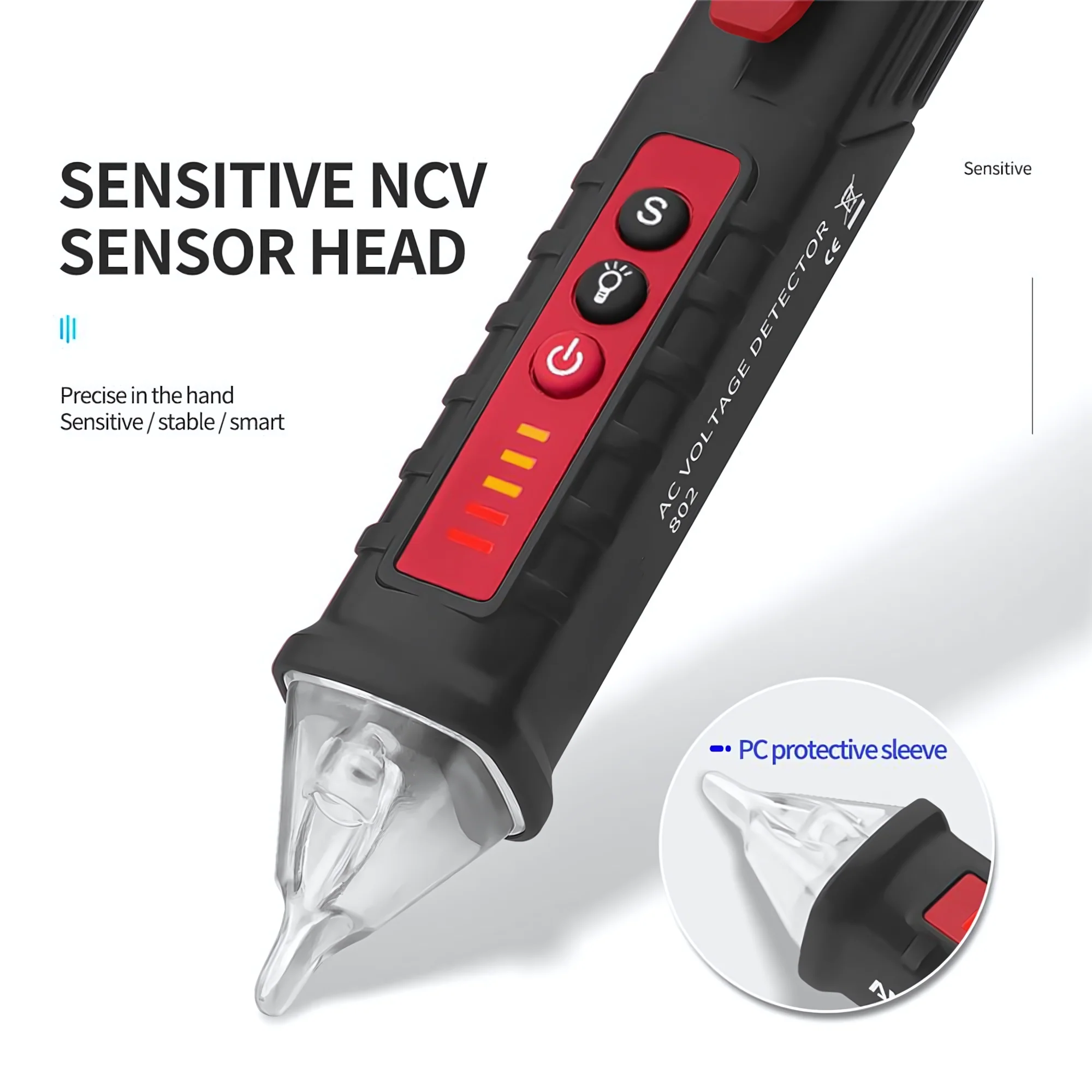 Non-Contact Voltage Detector Digital Electrical Pen Live Wire Tester,VD802 - Image 12