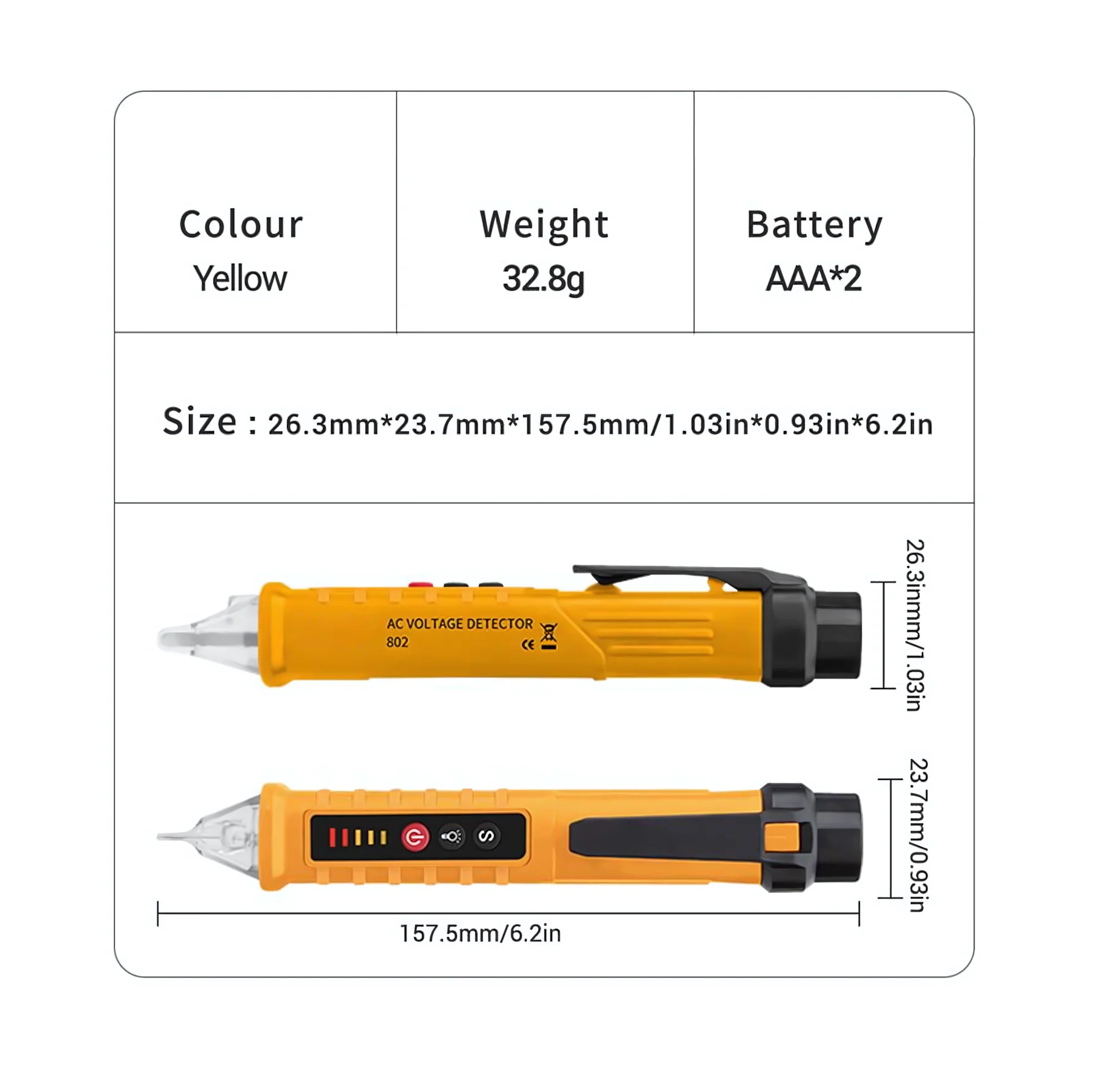 Non-Contact Voltage Detector Digital Electrical Pen Live Wire Tester,VD802 - Image 7