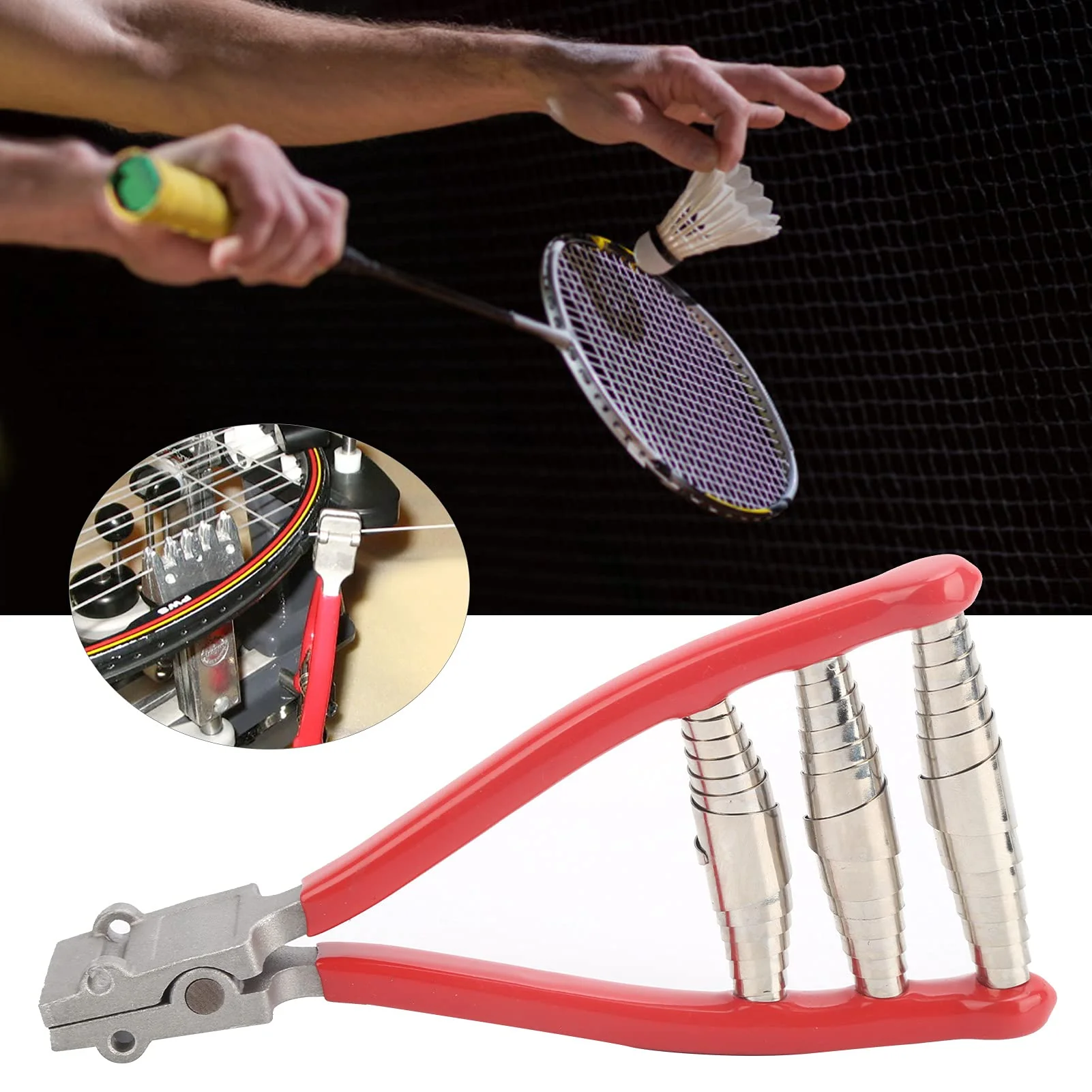 Badminton and Tennis Racket Aluminum Starting Clamp Stringing - Image 4