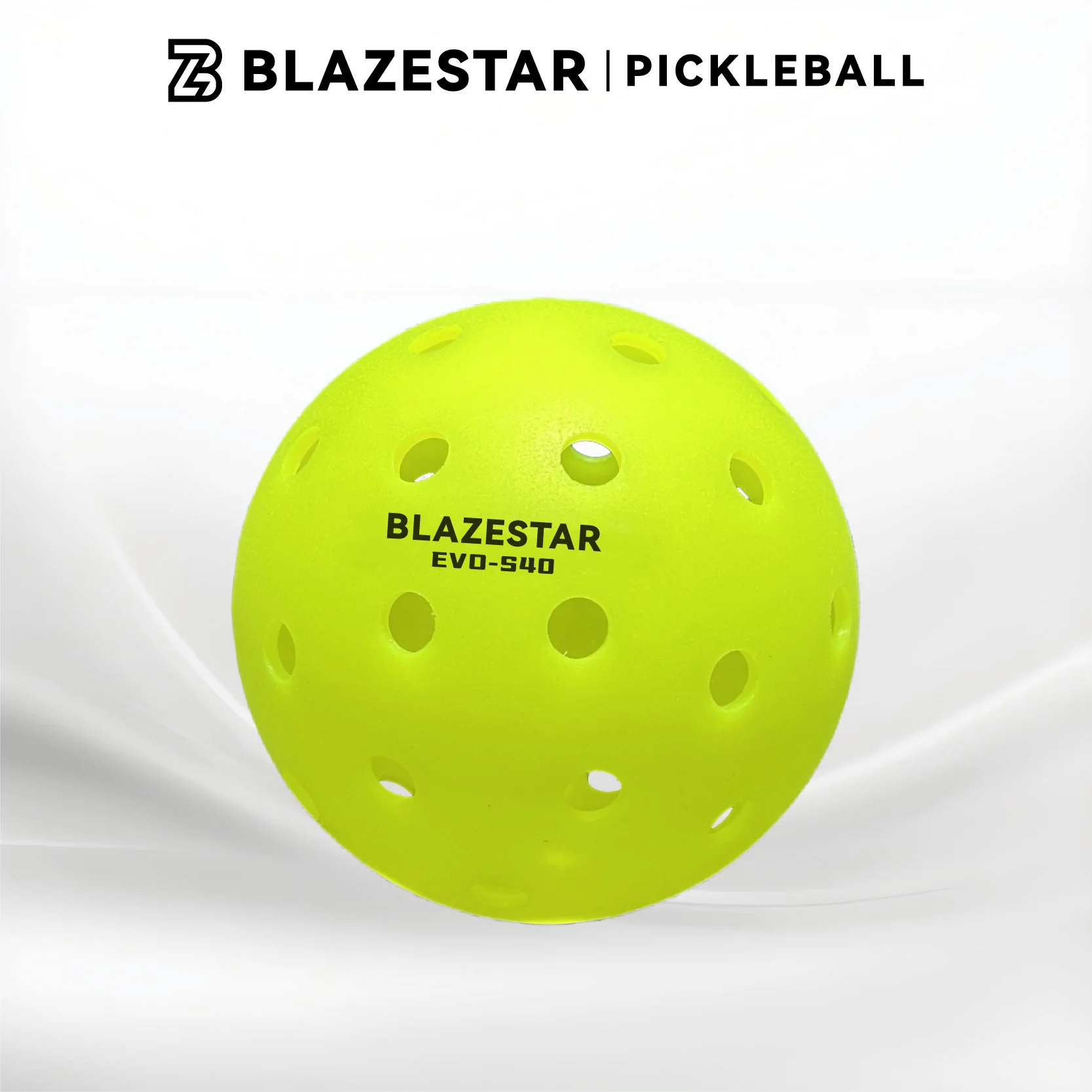 BLAZESTAR 3 Pcs Professiona Pickleball  Rotomolded Matte Yellow ,Tournament Outdoor 40-Hole - Image 4