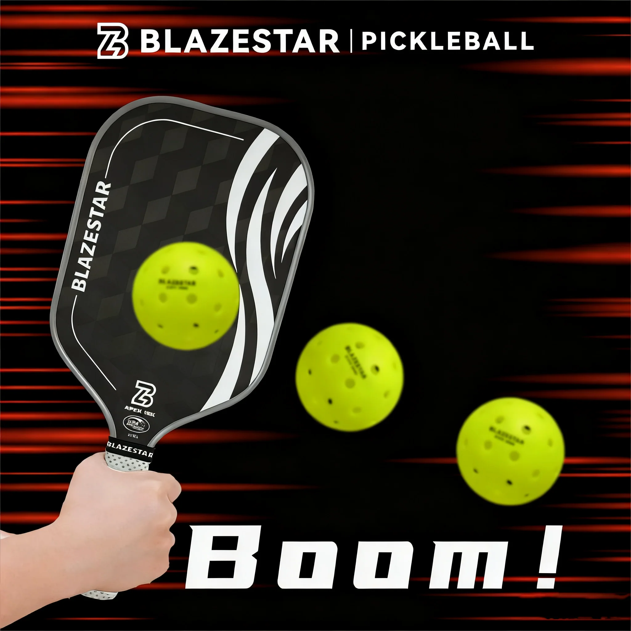 BLAZESTAR Professional Pickleball Paddle Peak Series 16mm 18K Carbon Fiber T700 - Image 4