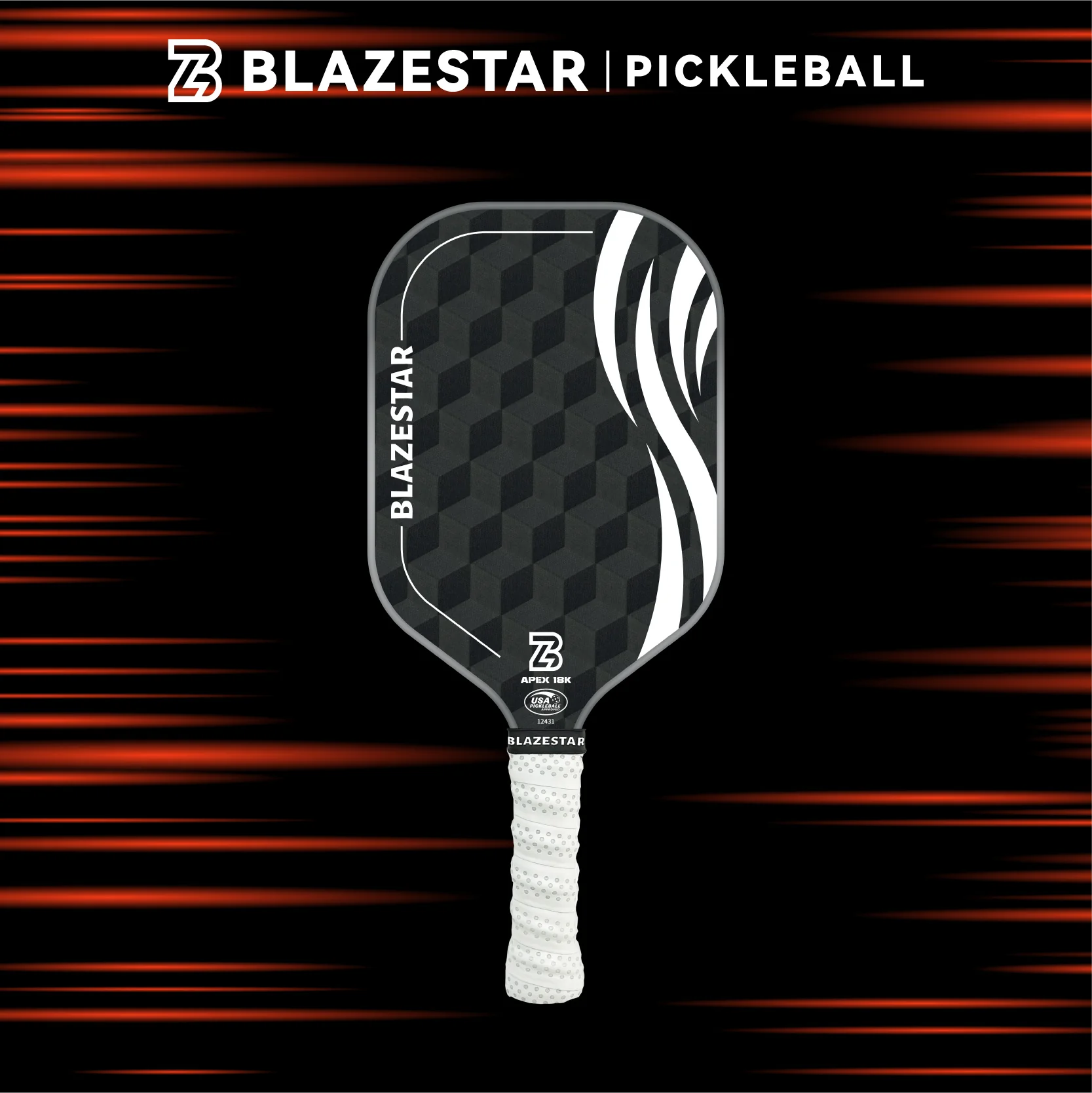 BLAZESTAR Professional Pickleball Paddle Peak Series 16mm 18K Carbon Fiber T700 - Image 5