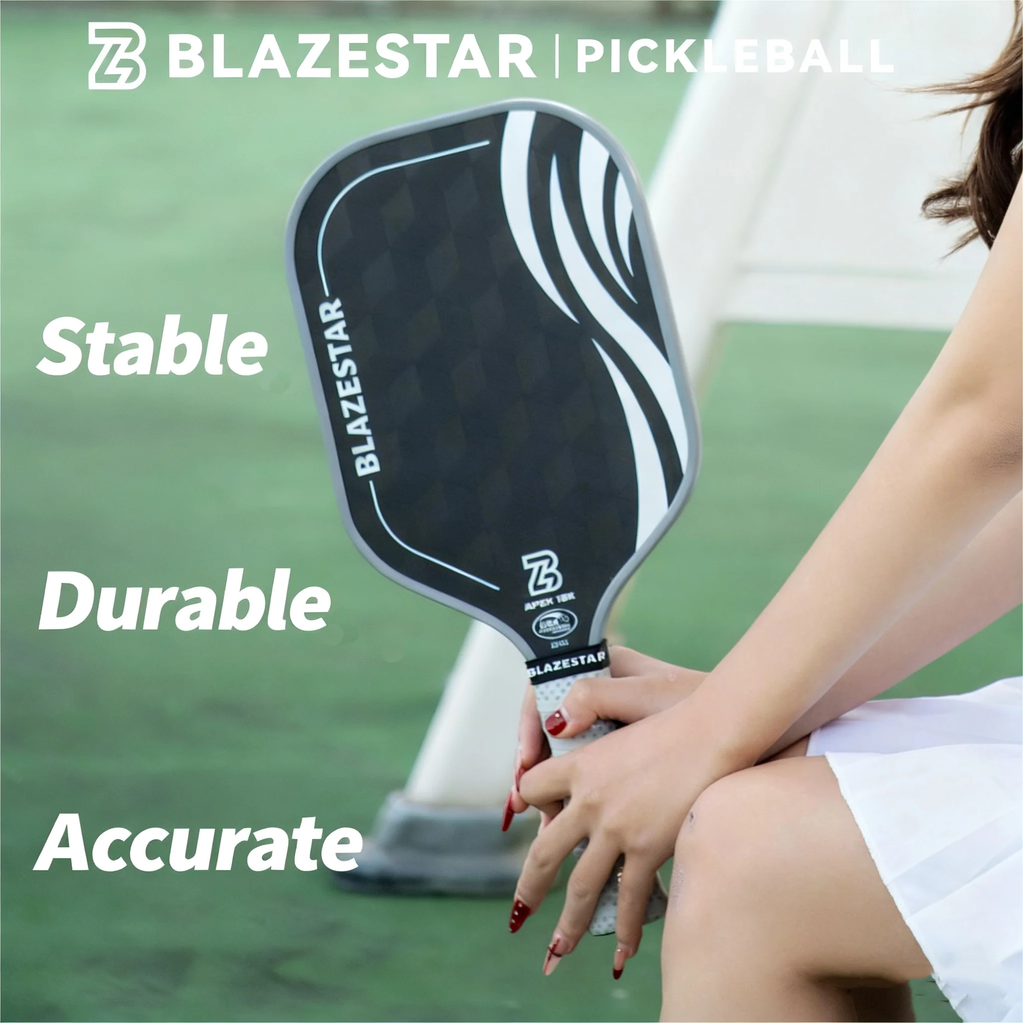 BLAZESTAR Professional Pickleball Paddle Peak Series 16mm 18K Carbon Fiber T700 - Image 6