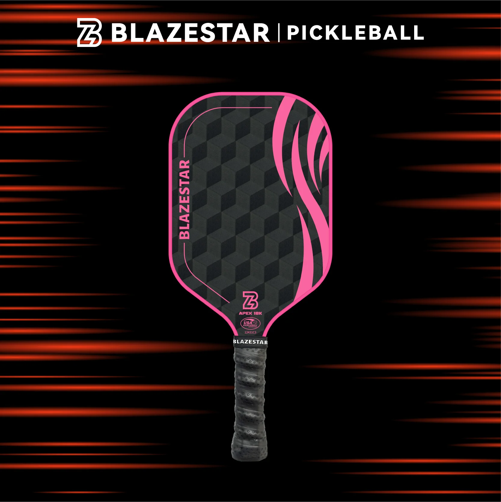 BLAZESTAR Professional Pickleball Paddle Peak Series 16mm 18K Carbon Fiber T700 - Image 9