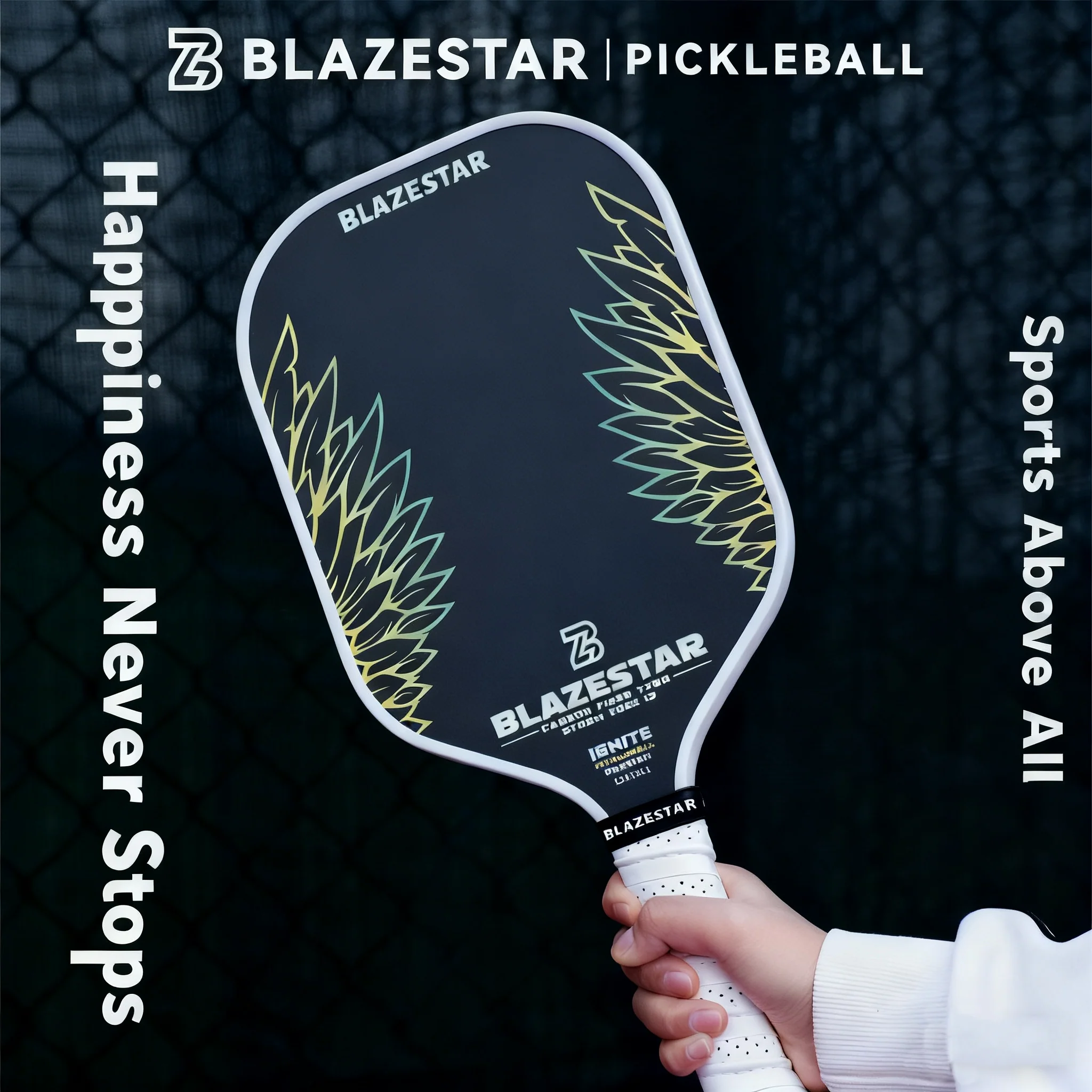 BLAZESTAR STORM EDGE 13 Series T700 Carbon Fiber Professional Pickleball Paddle - Image 4