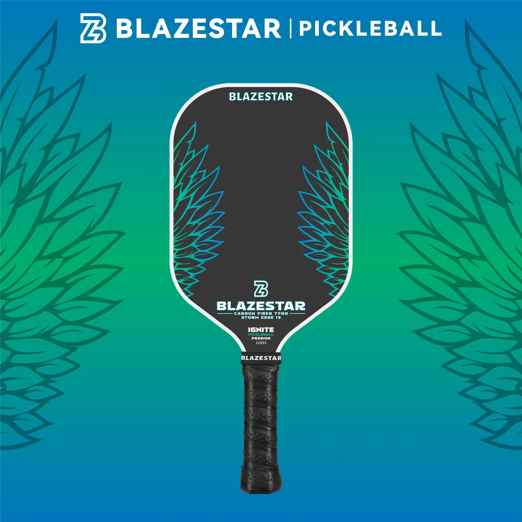 BLAZESTAR STORM EDGE 13 Series T700 Carbon Fiber Professional Pickleball Paddle - Image 6