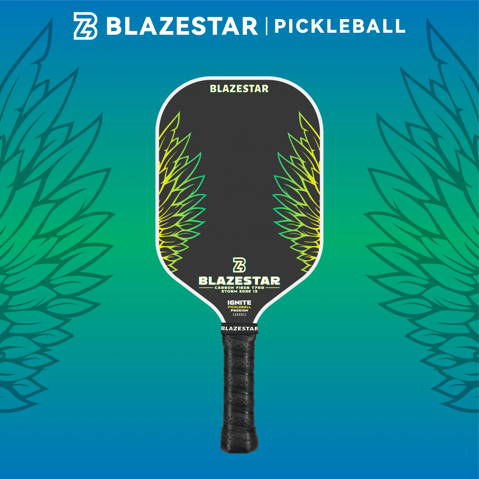 BLAZESTAR STORM EDGE 13 Series T700 Carbon Fiber Professional Pickleball Paddle - Image 7