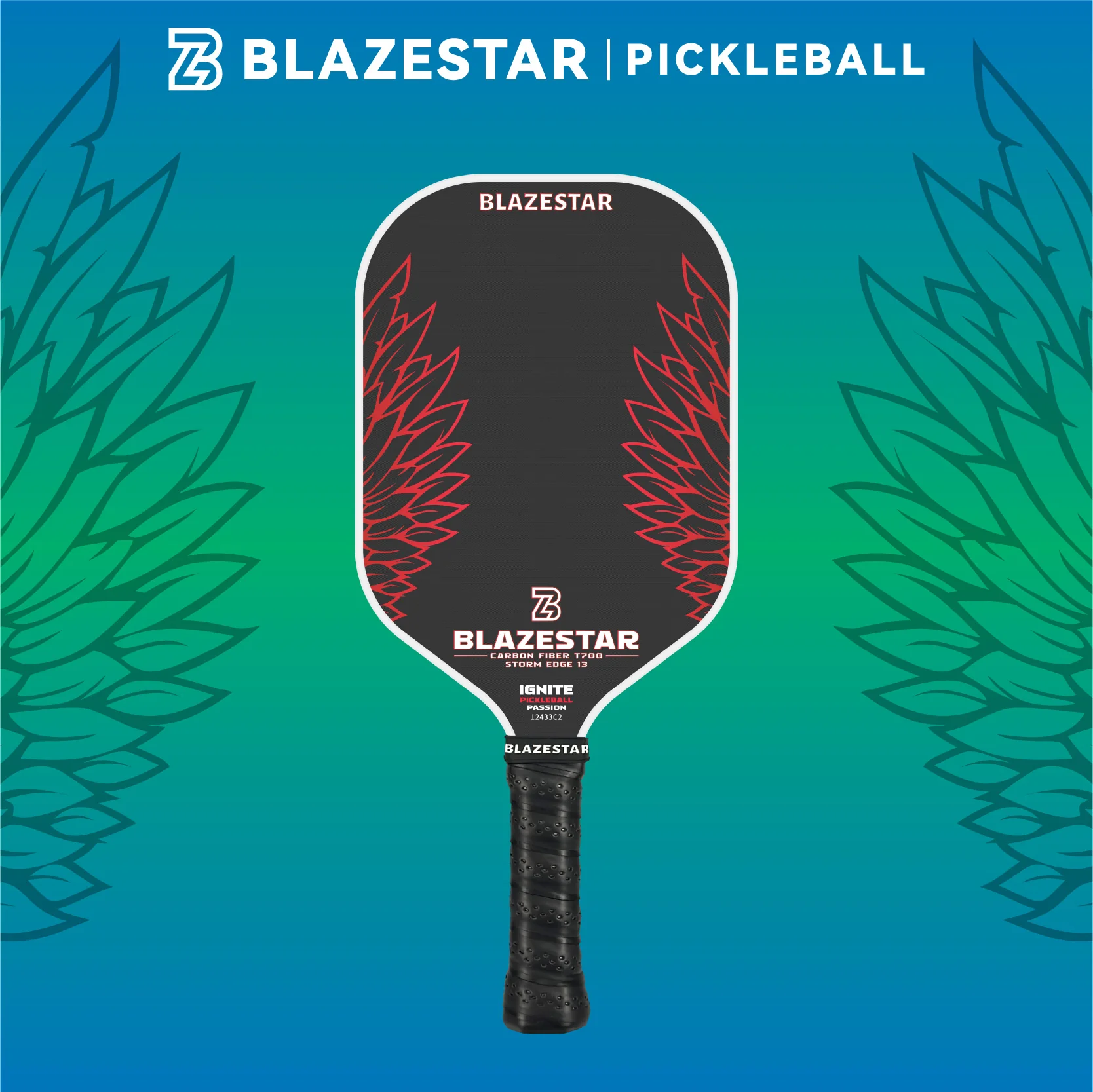 BLAZESTAR STORM EDGE 13 Series T700 Carbon Fiber Professional Pickleball Paddle - Image 8