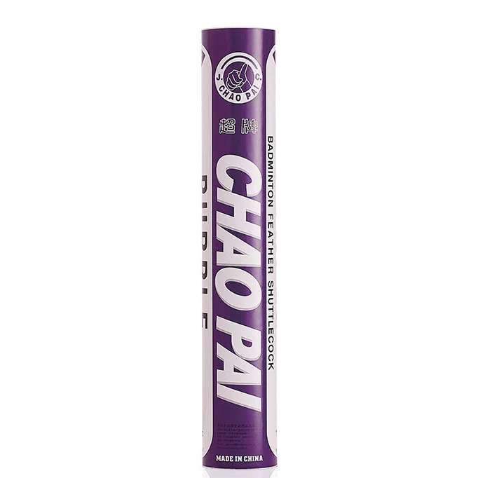 chaopai 12 PCS Purple Chao Pai Goose Feather Badminton Shuttlecock
