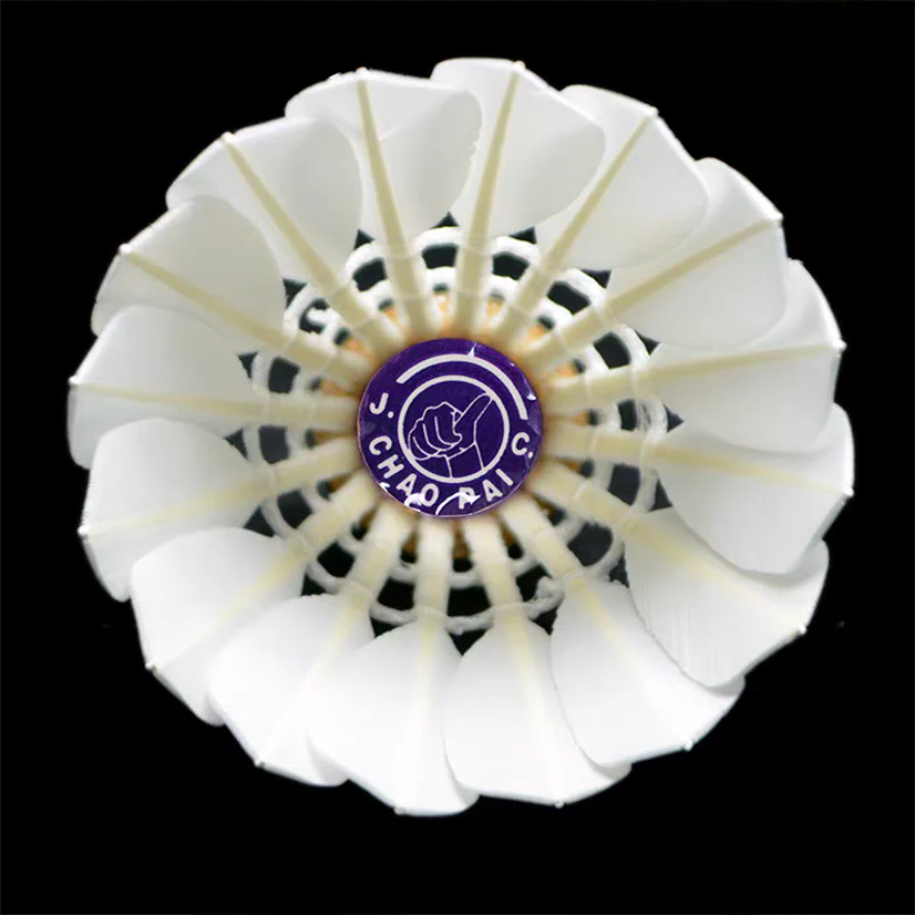chaopai 12 PCS Purple Chao Pai Goose Feather Badminton Shuttlecock - Image 2
