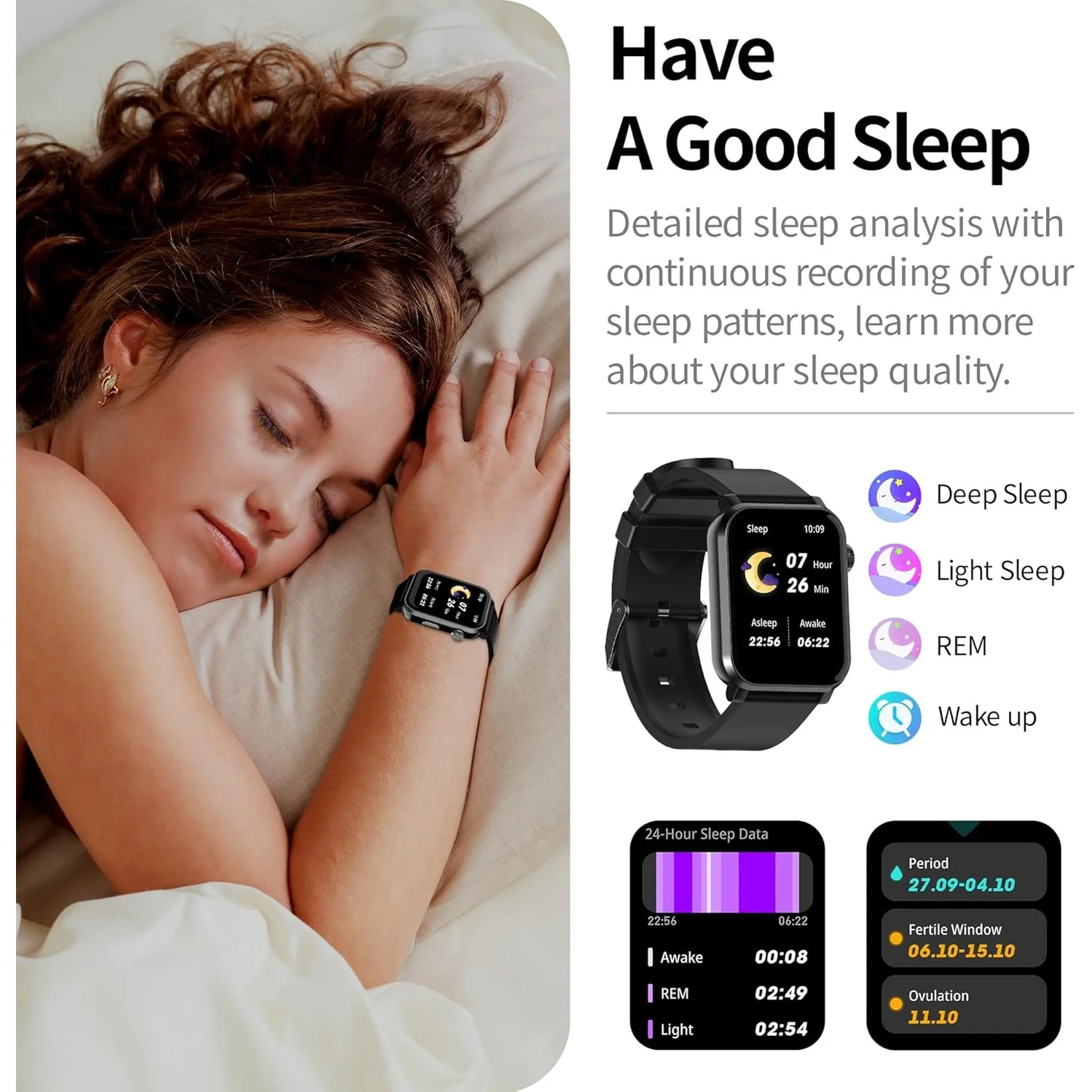 EZON 1.83" Smart Watch | Bluetooth Calling, Heart Rate | 120+ Sports Modes,S7 - Image 5