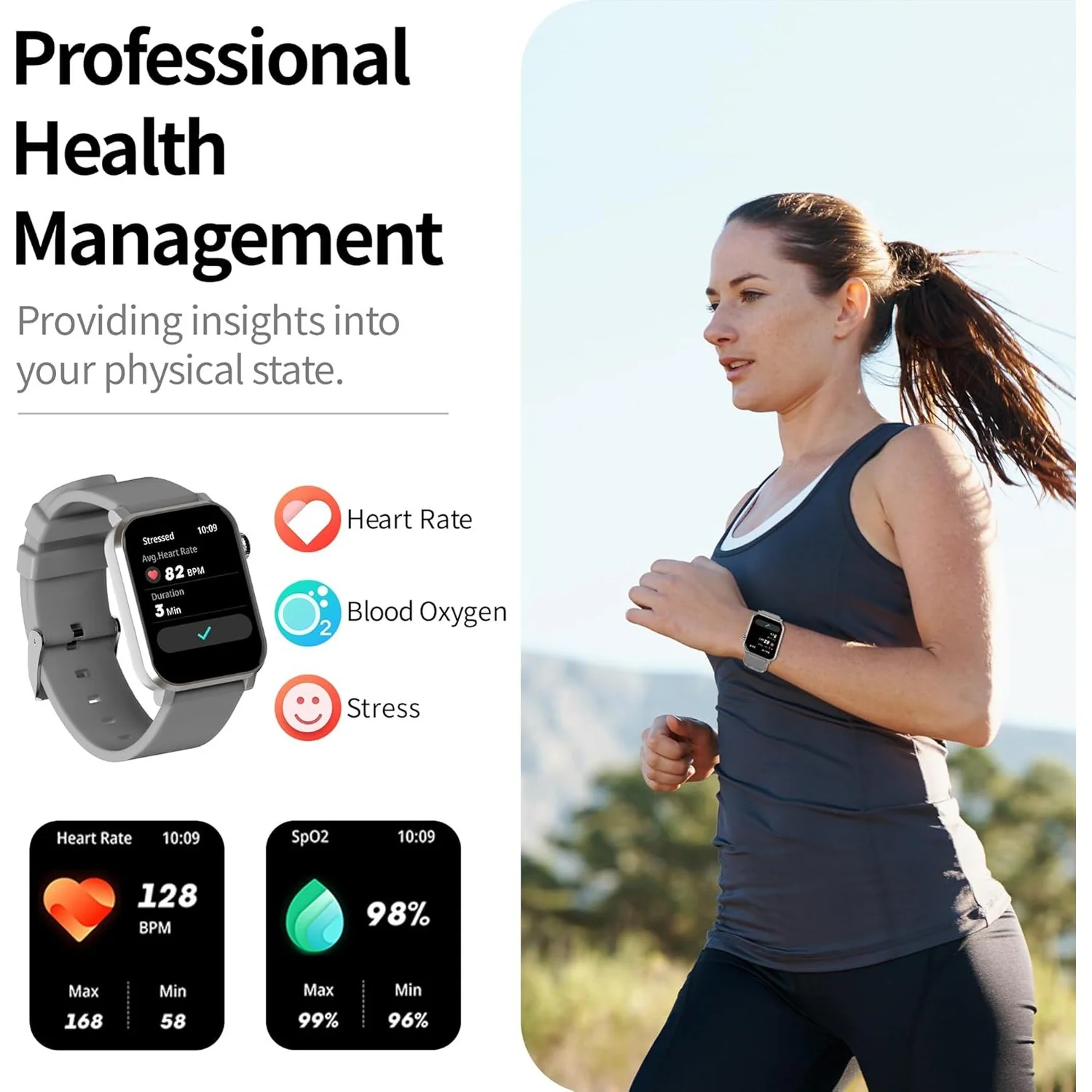 EZON 1.83" Smart Watch | Bluetooth Calling, Heart Rate | 120+ Sports Modes,S7 - Image 7