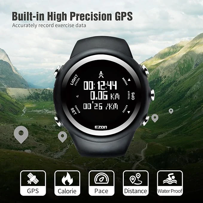 EZON GPS Running Watch – Speed, Calorie Tracker & Stopwatch for Men T031 - Image 6