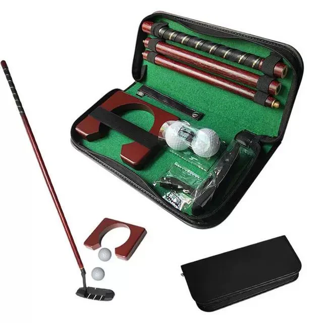 Golf Putter Set Portable Mini Golf Equipment Practice Kit wi