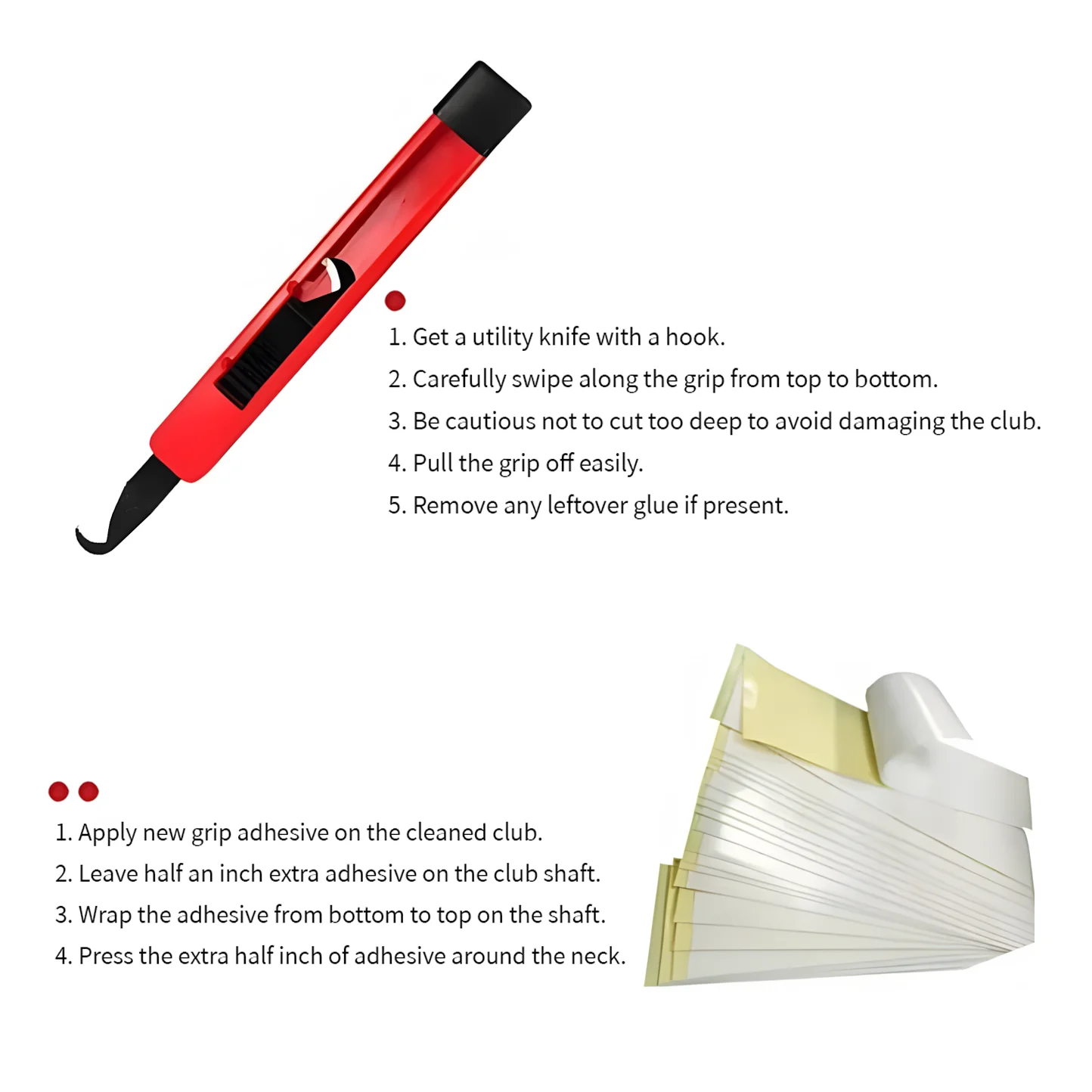 WOWWOW Golf Repair Set Regrip Kit ReGrip Clamp,tool ,Grip Tape 120ml ,Grip Solvent - Image 11