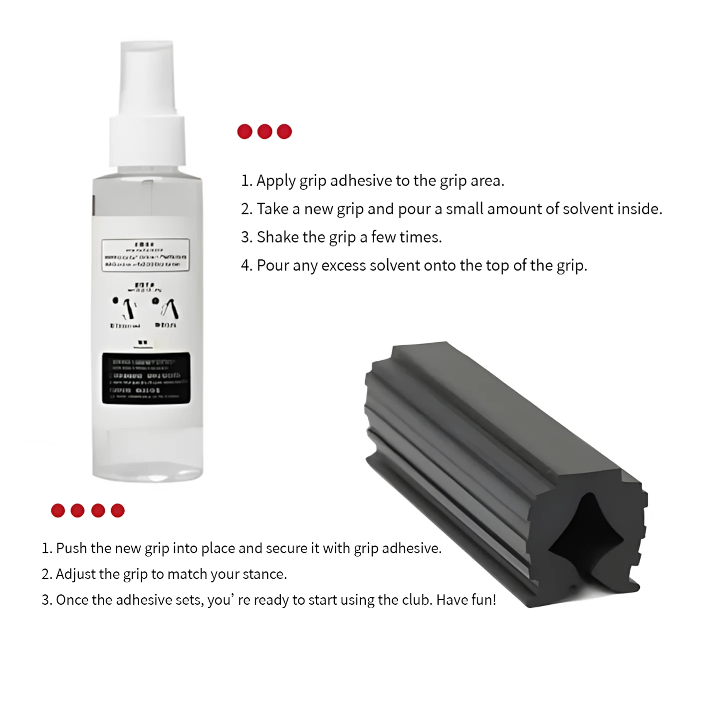 WOWWOW Golf Repair Set Regrip Kit ReGrip Clamp,tool ,Grip Tape 120ml ,Grip Solvent - Image 12