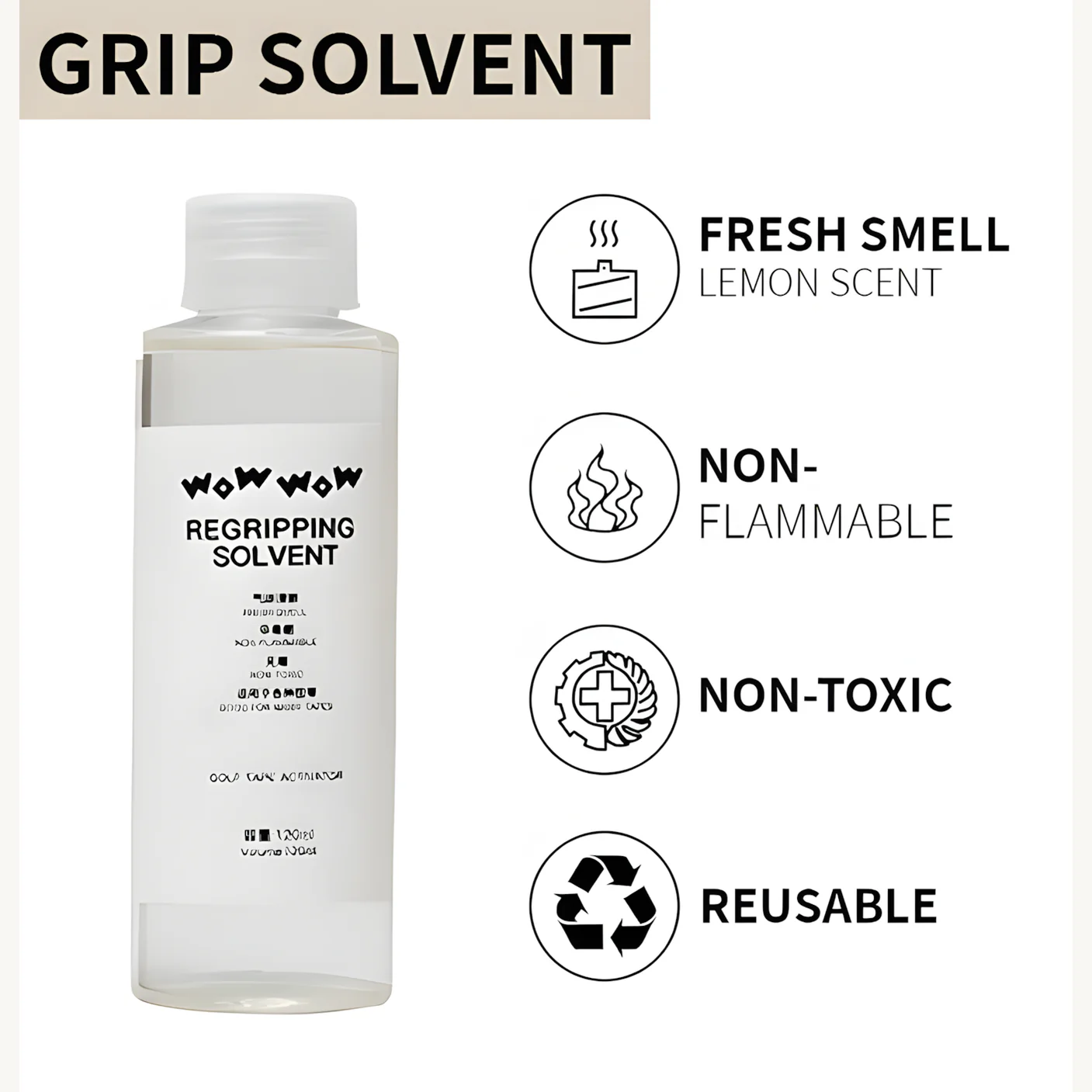 WOWWOW Golf Repair Set Regrip Kit ReGrip Clamp,tool ,Grip Tape 120ml ,Grip Solvent - Image 7