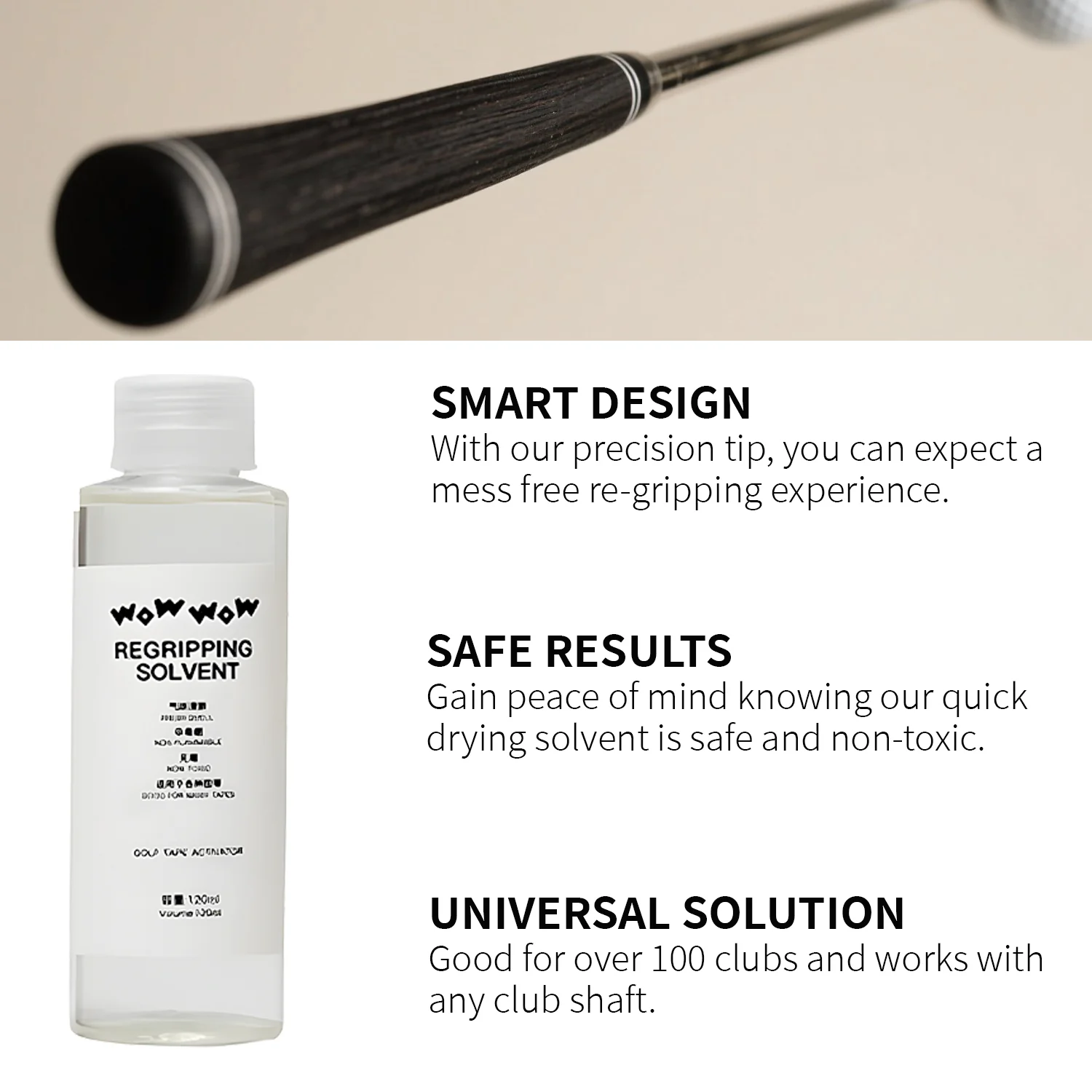 WOWWOW Golf Repair Set Regrip Kit ReGrip Clamp,tool ,Grip Tape 120ml ,Grip Solvent - Image 8