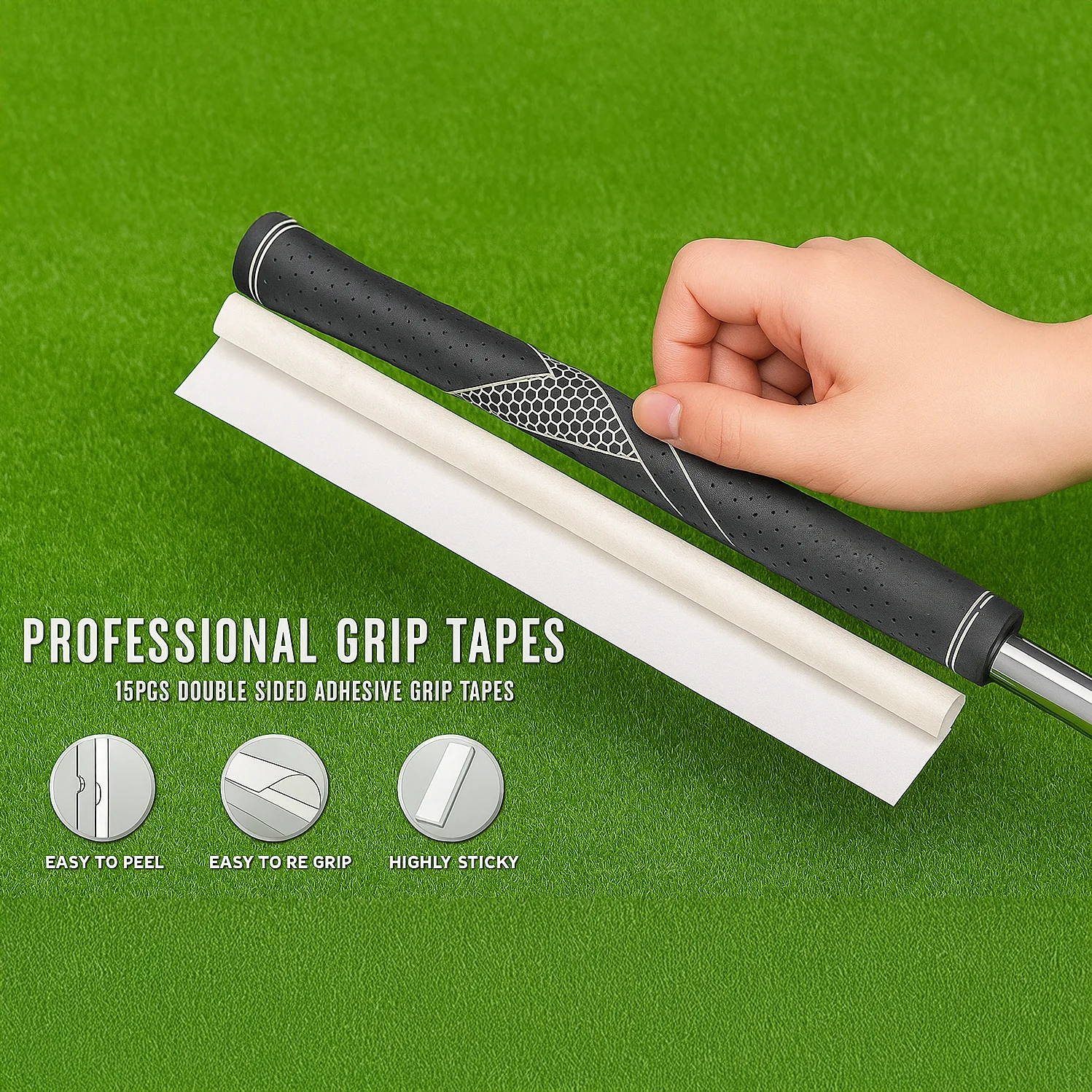 WOWWOW Golf Repair Set Regrip Kit ReGrip Clamp,tool ,Grip Tape 120ml ,Grip Solvent - Image 9