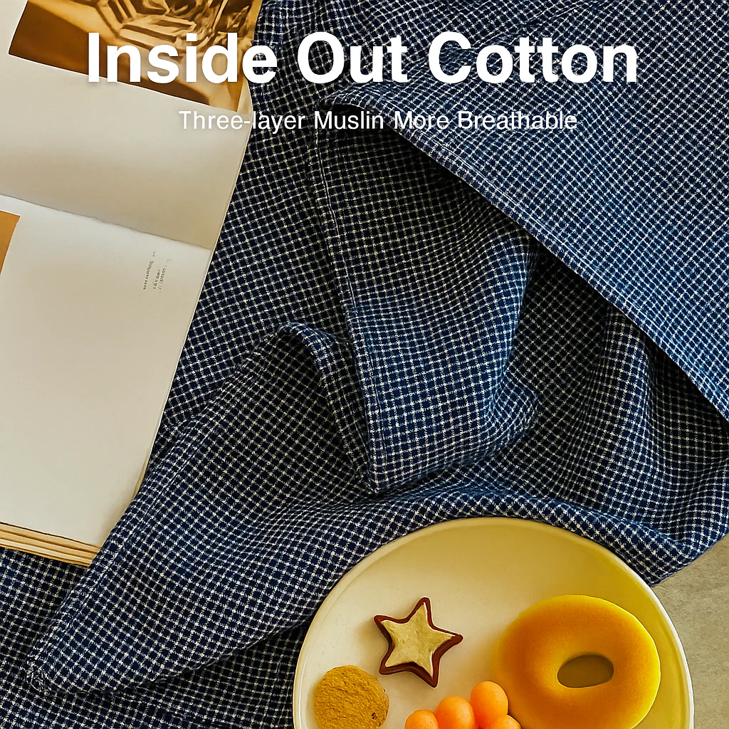 Japanese-Style All-Cotton Towel Blanket - Summer Thin Pure Cotton Double King-Sized Bedding Blanket - Image 5