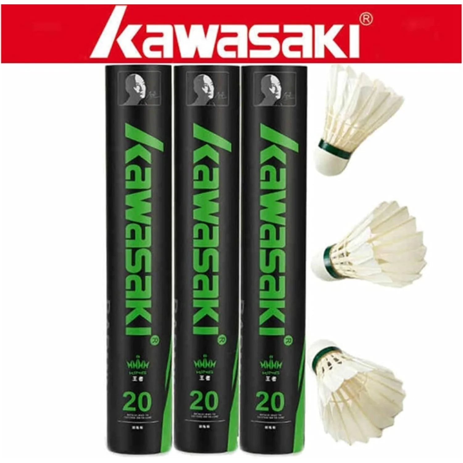 Kawasaki 12-Pack Intact Dack Feather Badminton Shuttlecocks with High Stability, Profession Badminton Balls Model 20 Speed 78 - Image 6