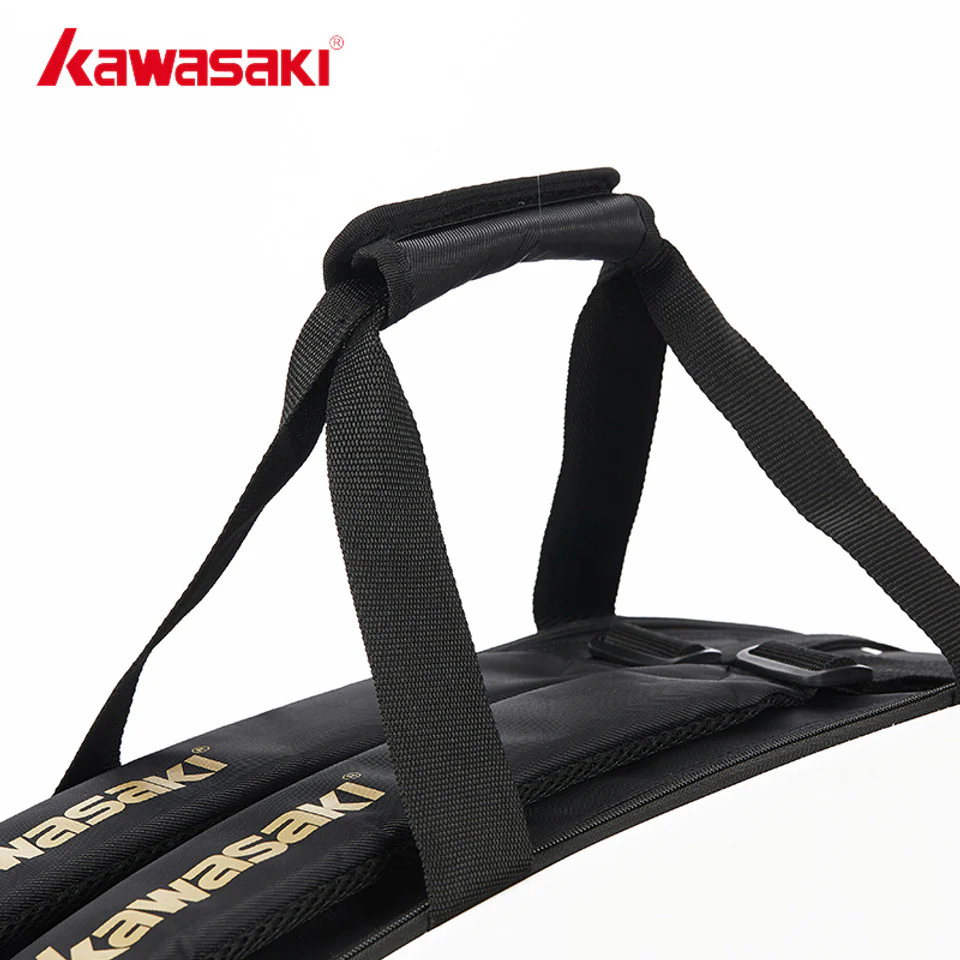 Kawasaki Badminton Bag (6 racquet) K1G00 - A8608 - 1 (Black/Gold) - Image 3