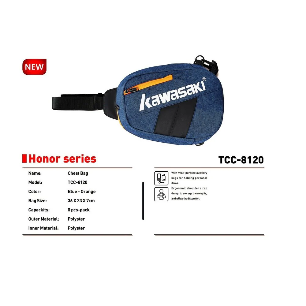 Kawasaki Single Shoulder Bags Messenger Bag Hiking Backpacks TCC-8120 - Image 3