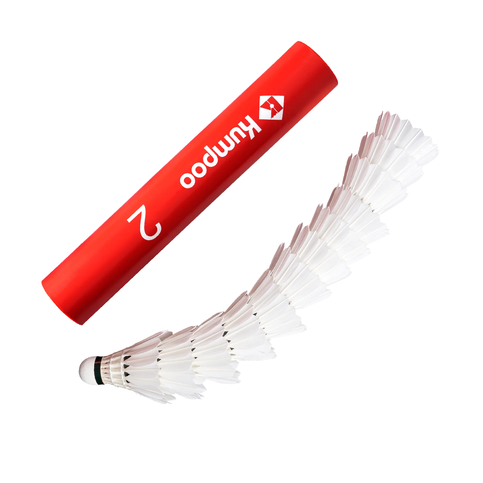 KUMPOO 12 PCS NO.2 Badminton Duck Feather Badminton Shuttlecock