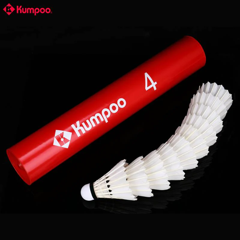 KUMPOO 12 PCS NO.4 Badminton Duck Feather Badminton Shuttlecock - Image 4