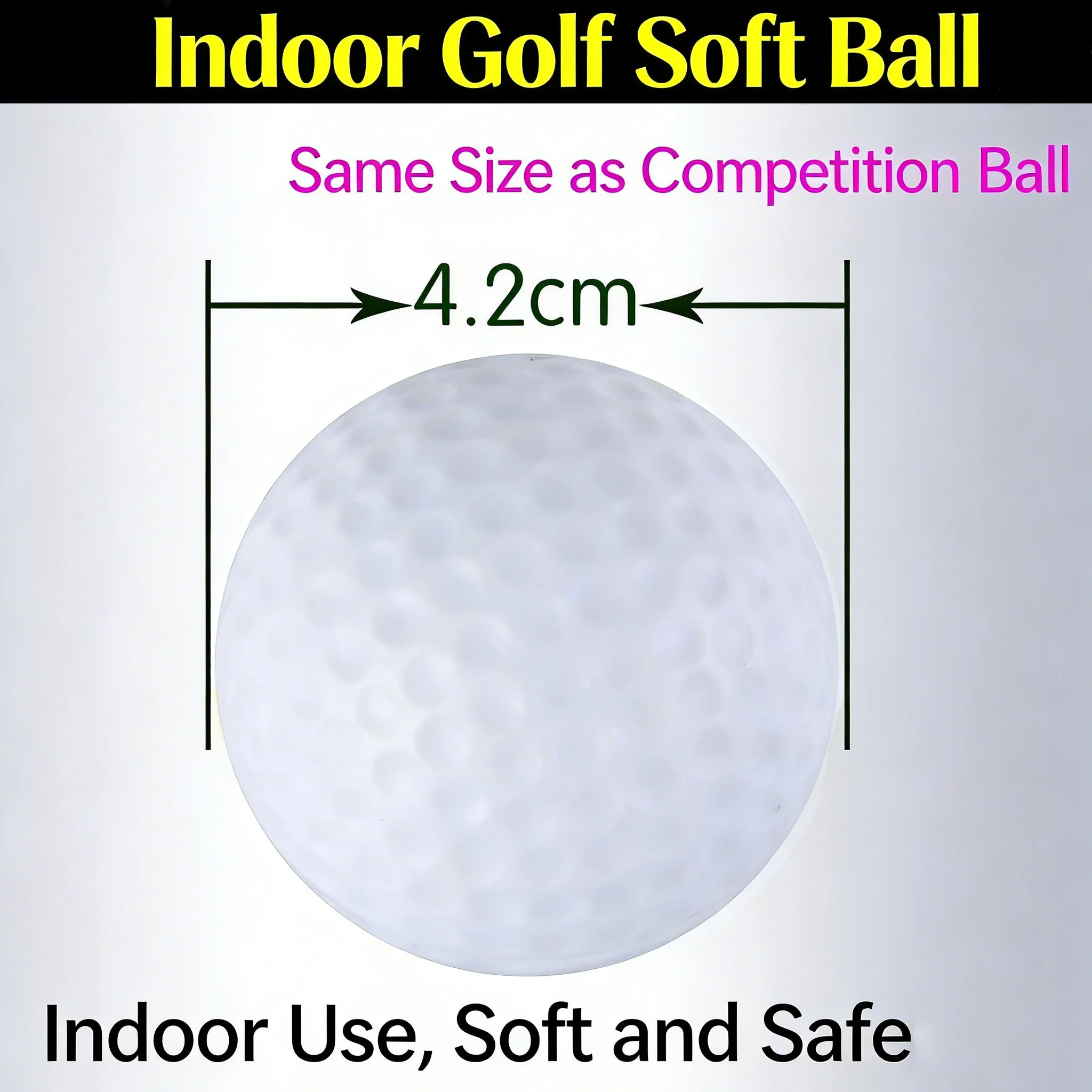 SPP Limited Flight Foam Golf Practice Balls 42mm - Realistic Feel Durable for Backyard Indoor Outdoor Practice - Image 11