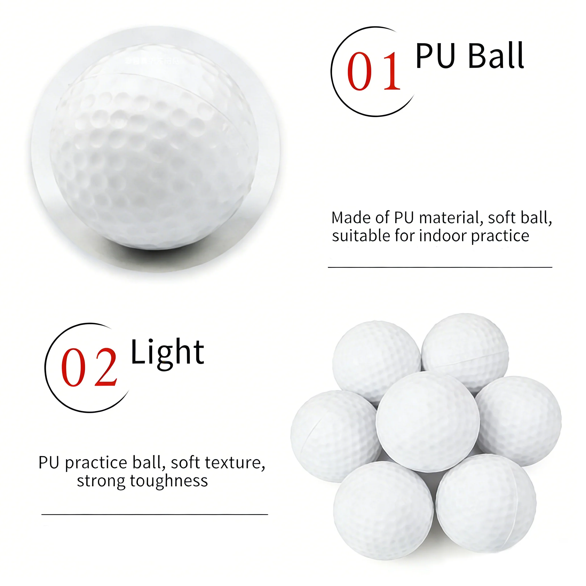 SPP Limited Flight Foam Golf Practice Balls 42mm - Realistic Feel Durable for Backyard Indoor Outdoor Practice - Image 13