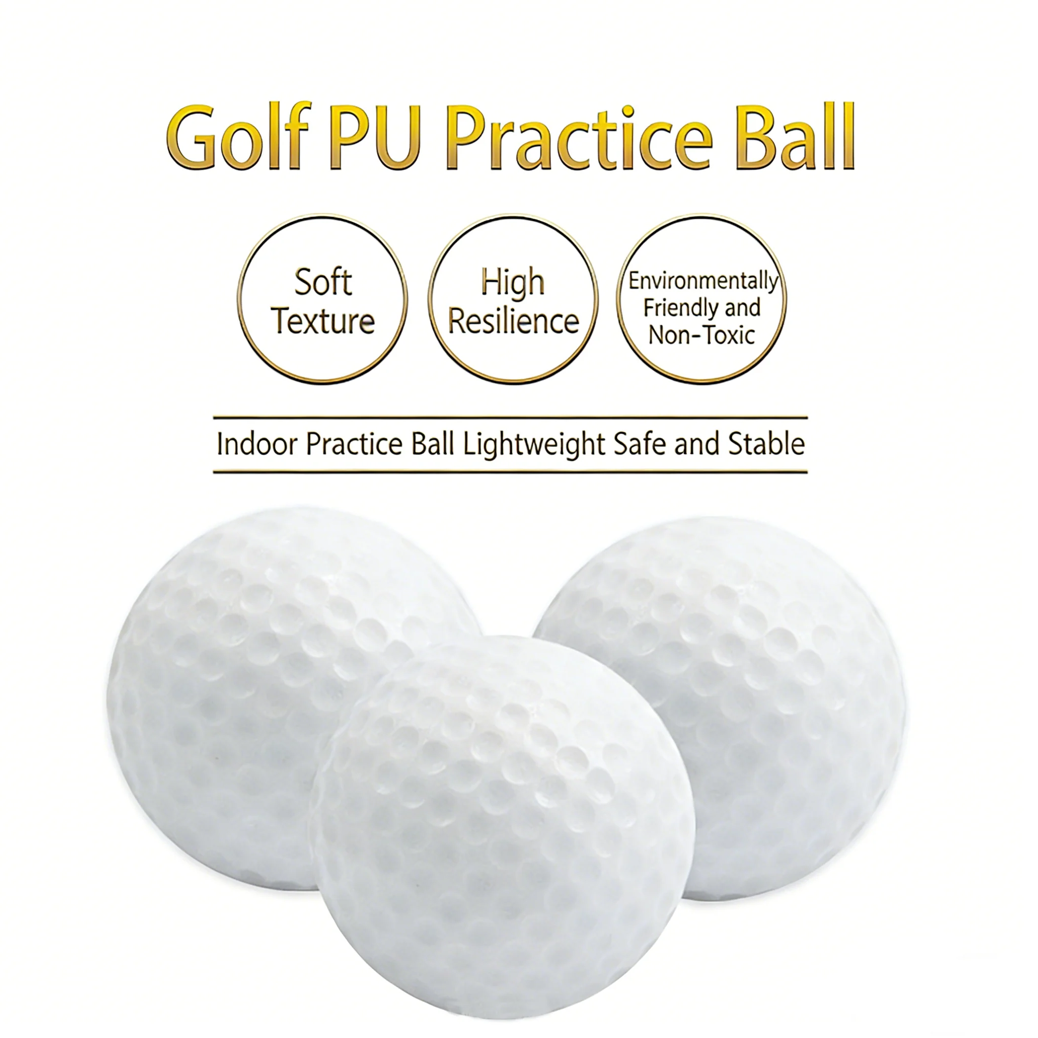 SPP Limited Flight Foam Golf Practice Balls 42mm - Realistic Feel Durable for Backyard Indoor Outdoor Practice - Image 14