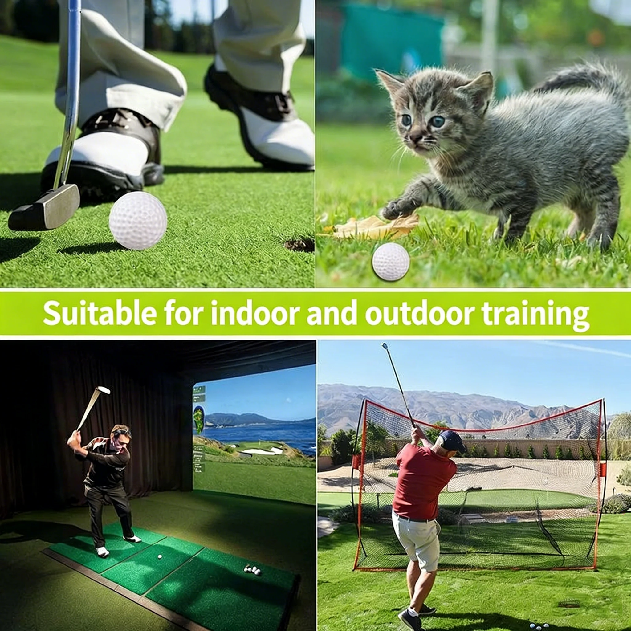 SPP Limited Flight Foam Golf Practice Balls 42mm - Realistic Feel Durable for Backyard Indoor Outdoor Practice - Image 18