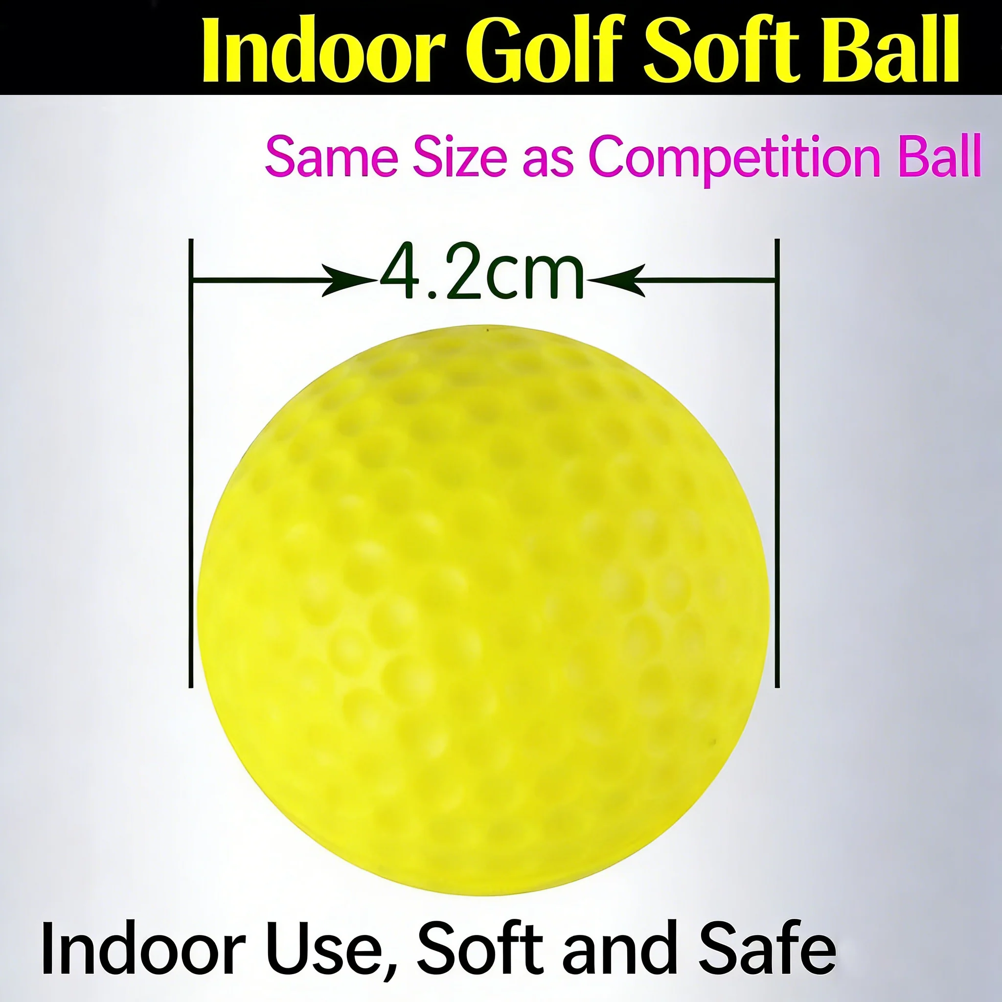 SPP Limited Flight Foam Golf Practice Balls 42mm - Realistic Feel Durable for Backyard Indoor Outdoor Practice - Image 7
