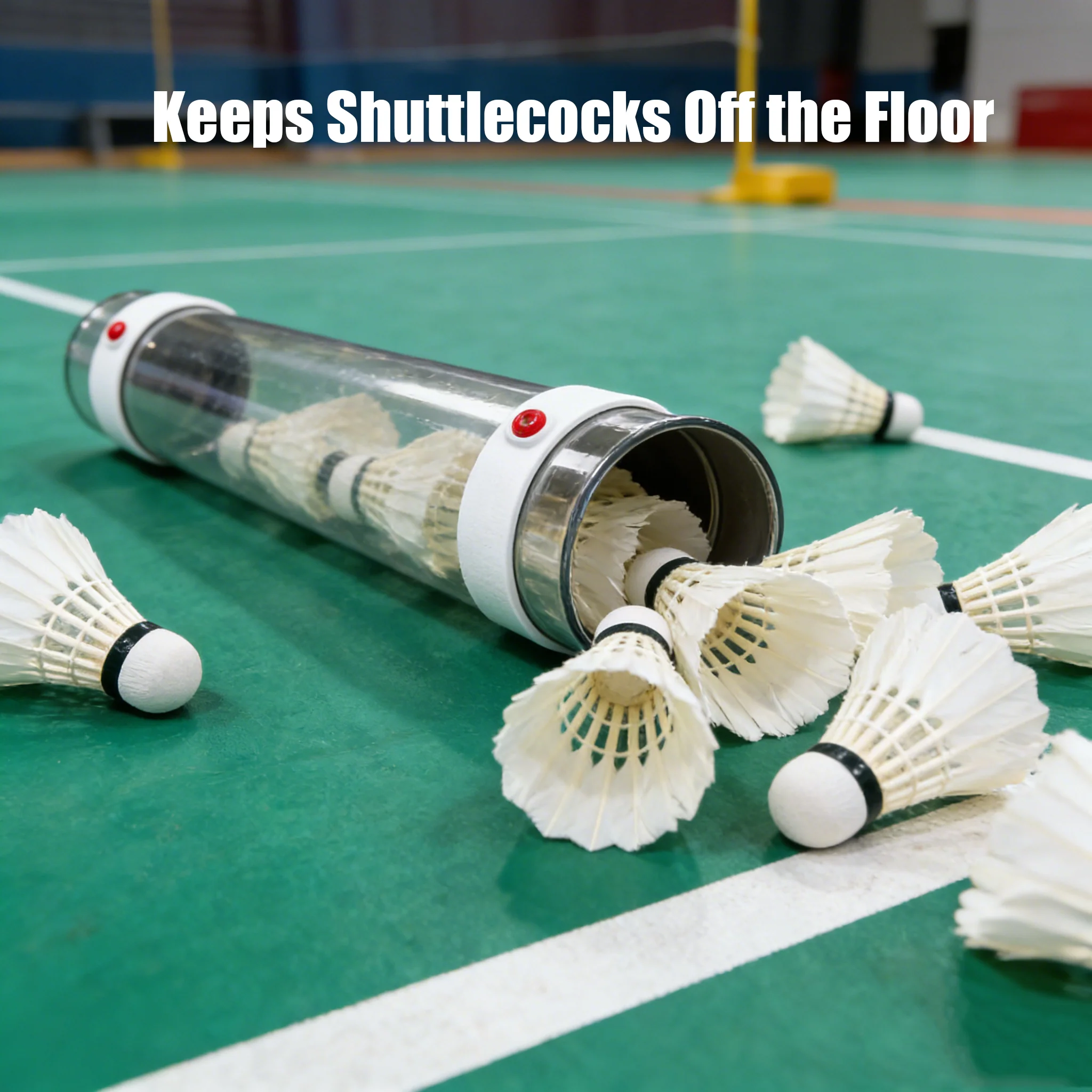 SP x SPORT SPP Magnetic Badminton Shuttlecock Holder Tube - Portable & Secure Shuttlecock Organizer for Backyard, PE - Image 8