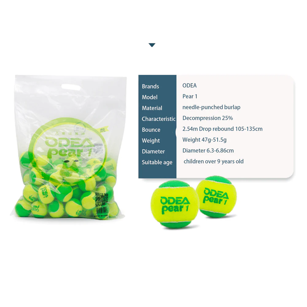 ODEA Stage 1 Green 48 PCS Children Beginners Tennis Balls Low Compression Slower Speed - Image 4