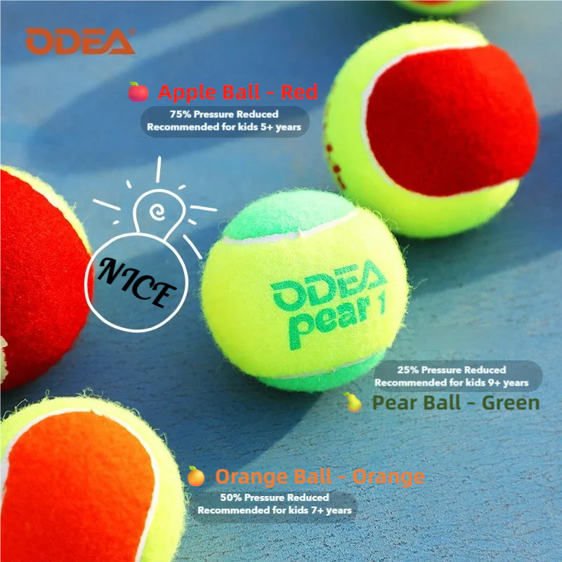 ODEA Stage 2 ORANGE 48 PCS Children Beginners Tennis Balls Low Compression Slower Speed - Image 24