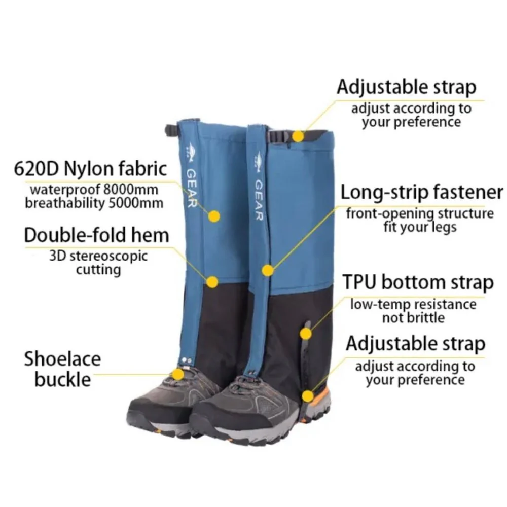 Outdoor Hiking Boots Cover Gaiters Waterproof Leg Protection Snake Snow Legging - Image 3