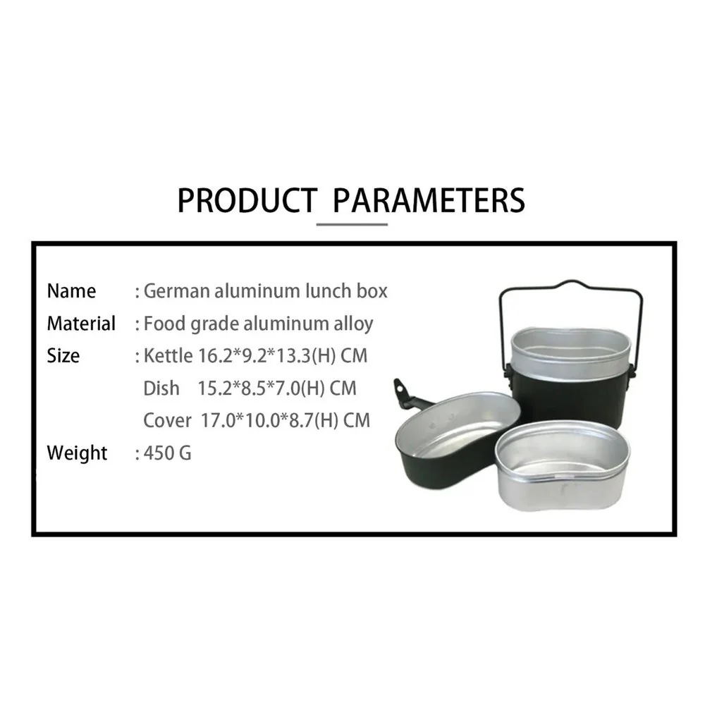 Outdoor Portable Cooking Camping Hiking Cookware Set Army Mess Kit Military Cook - Image 3