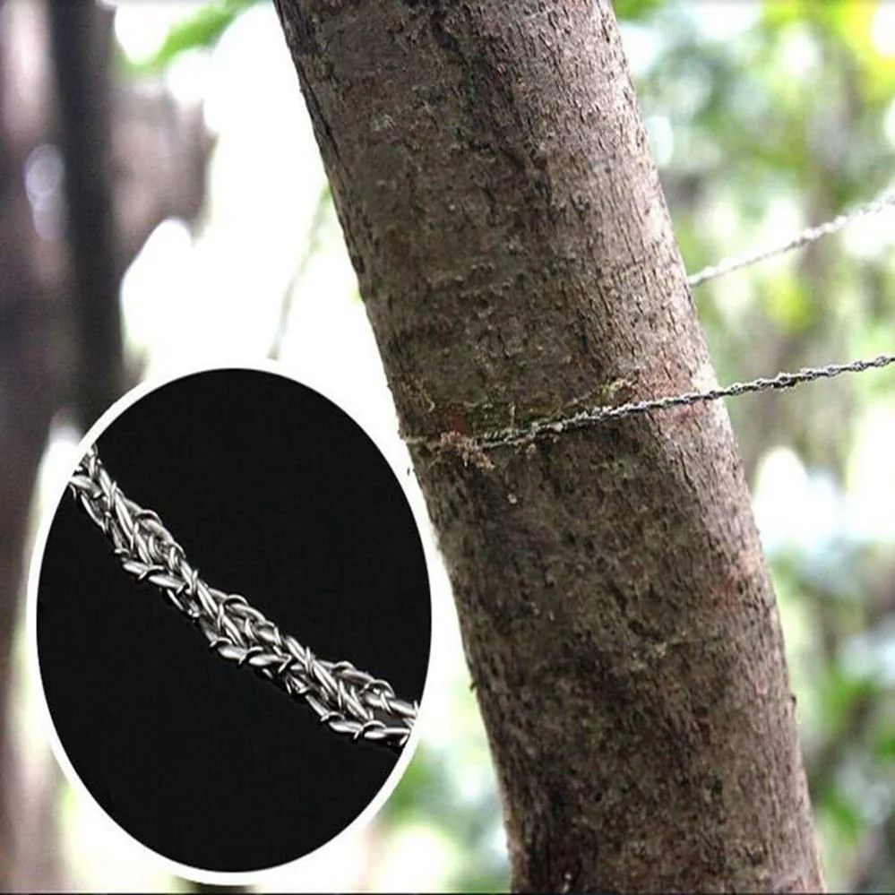 Portable Loop Survival Wire Saw - 4-Strand Steel Chain Saw for Outdoor Emergency (OPP Packaged) - Image 14