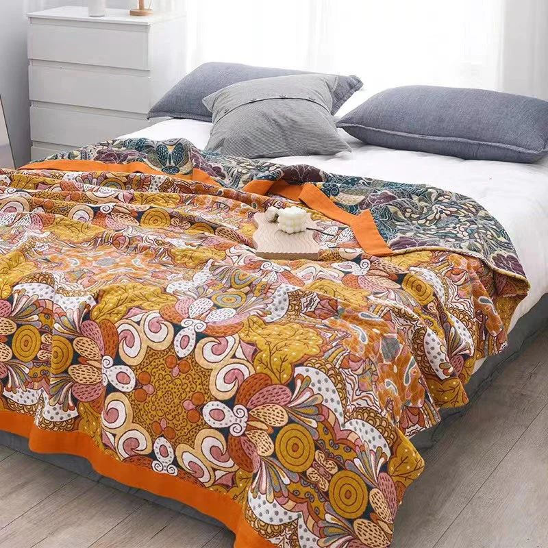 Pure Cotton Gauze Blanket - Nap Blanket Air Conditioning Quilt Summer Cool Quilt - Image 2