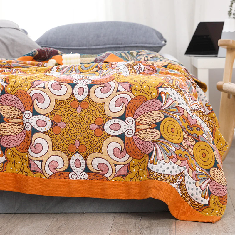 Pure Cotton Gauze Blanket - Nap Blanket Air Conditioning Quilt Summer Cool Quilt - Image 4