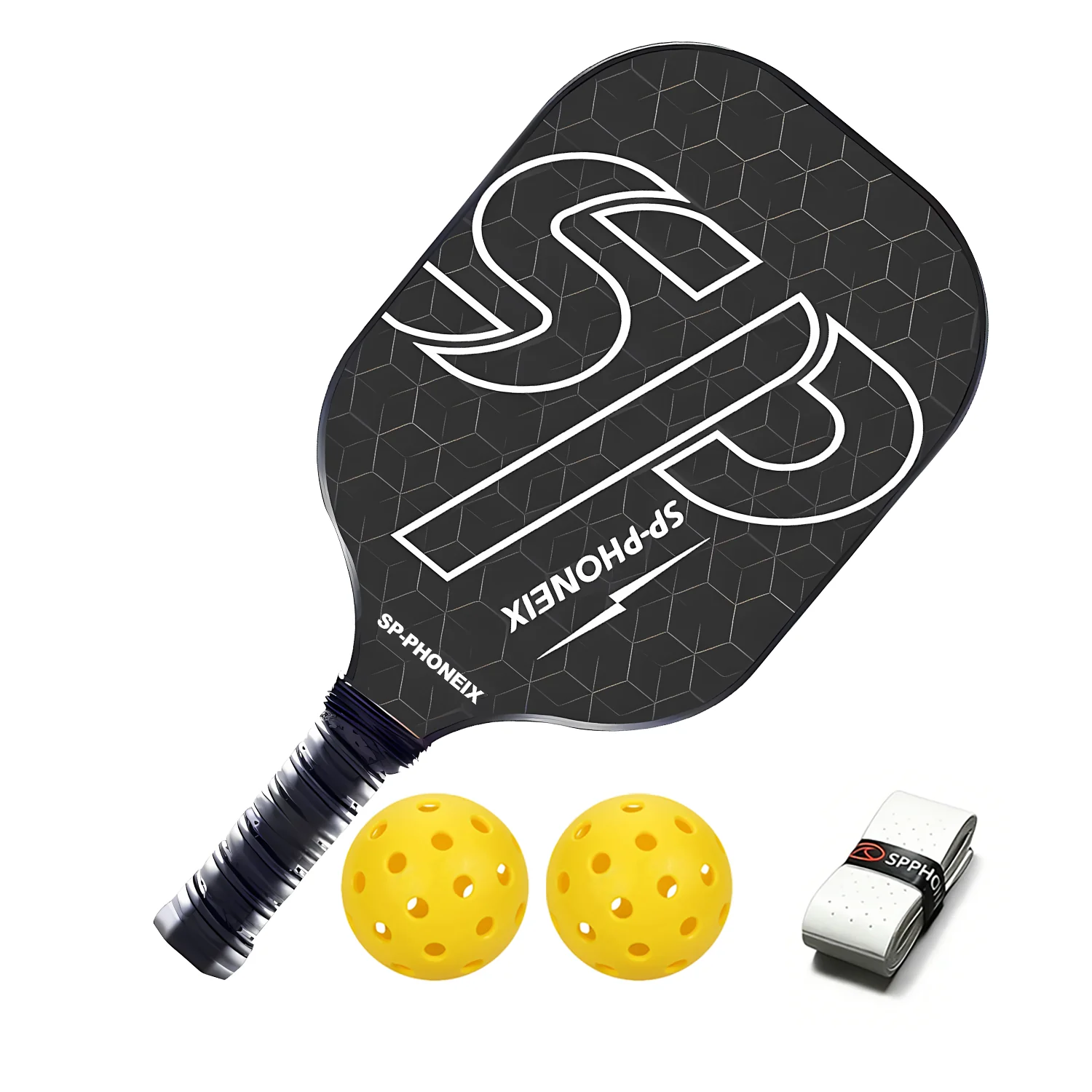 SPP Pickleball Paddles Set, 1 Paddle with 2 Pickle Balls, 1 Grip, Durable &amp; Lightweight Racket for Beginners - Image 9