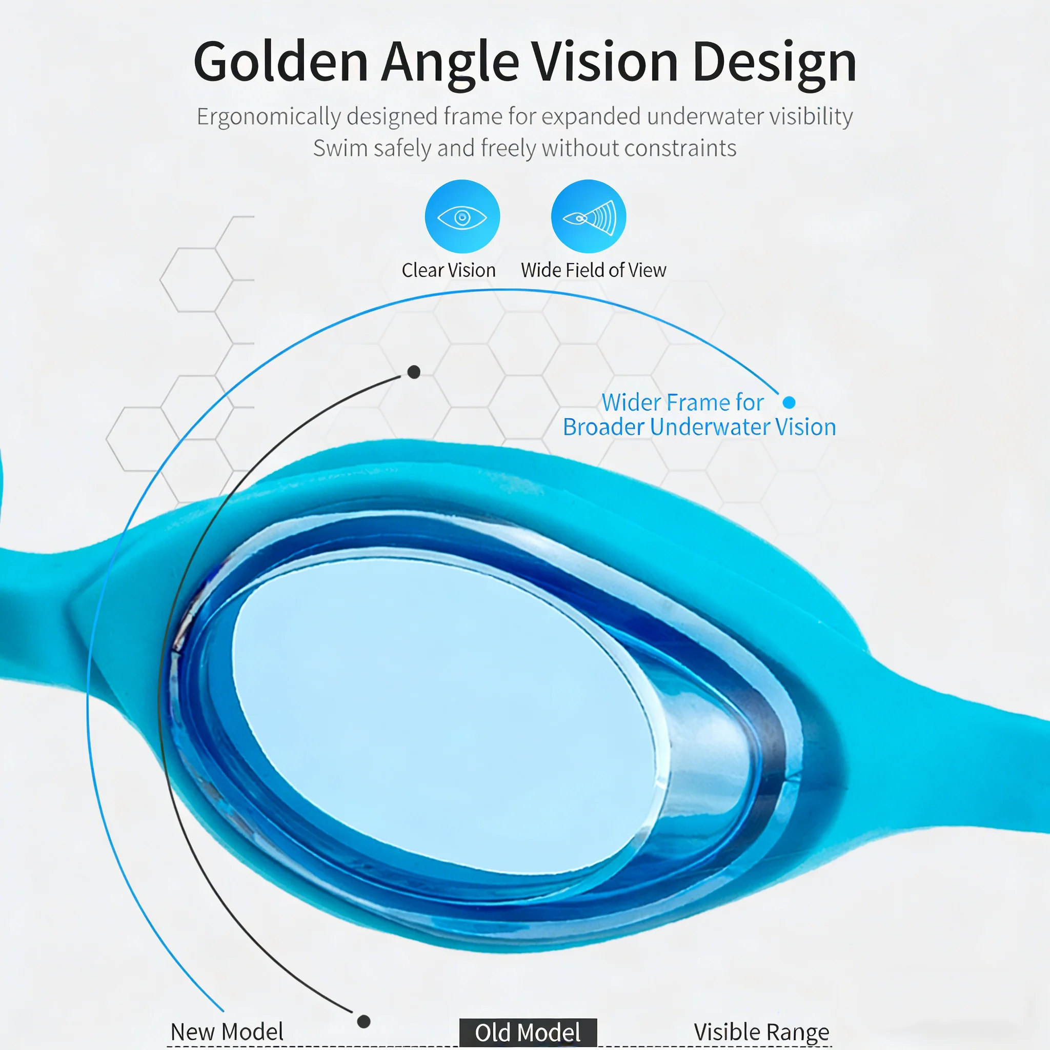 SPP Professional Anti-Fog Swim Goggles, Soft Silicone Nose Bridge, Waterproof, Clear View for Juniors G6200 - Image 4