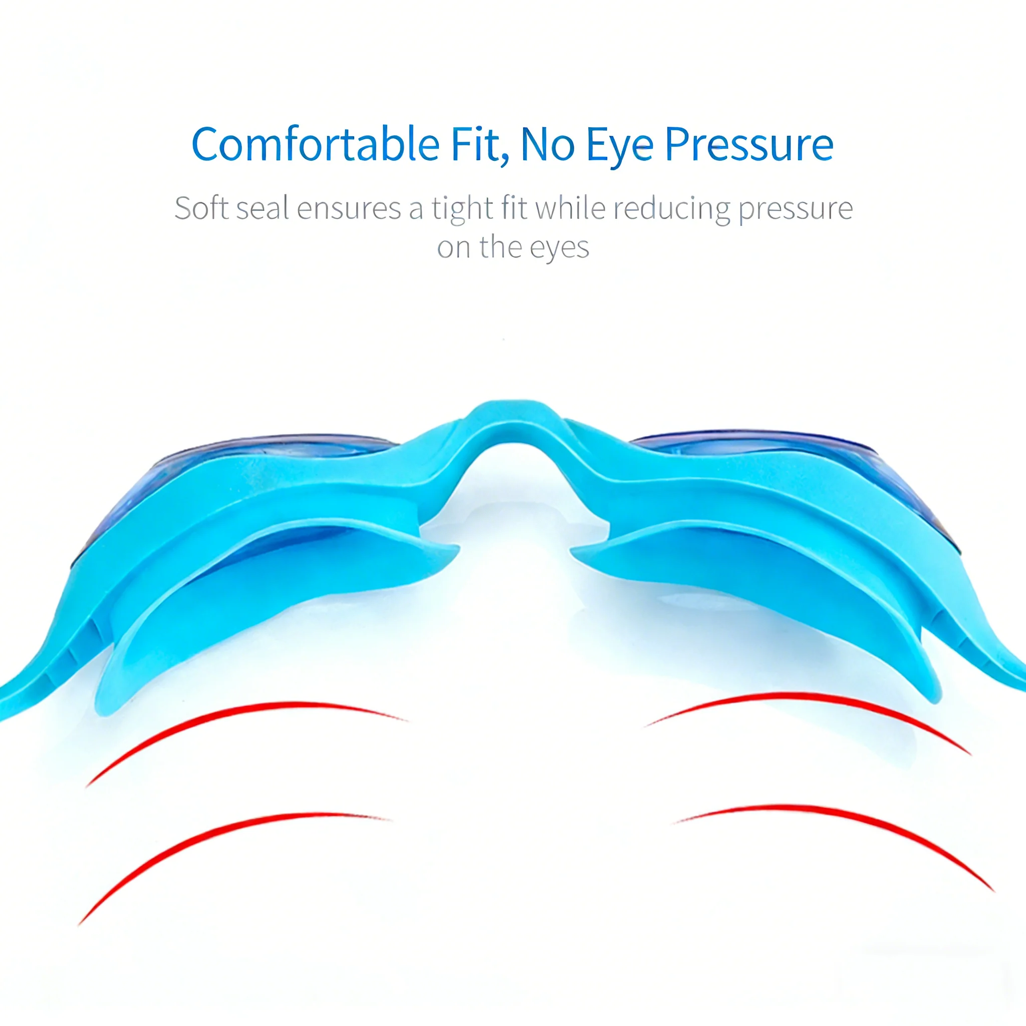 SPP Professional Anti-Fog Swim Goggles, Soft Silicone Nose Bridge, Waterproof, Clear View for Juniors G6200 - Image 5